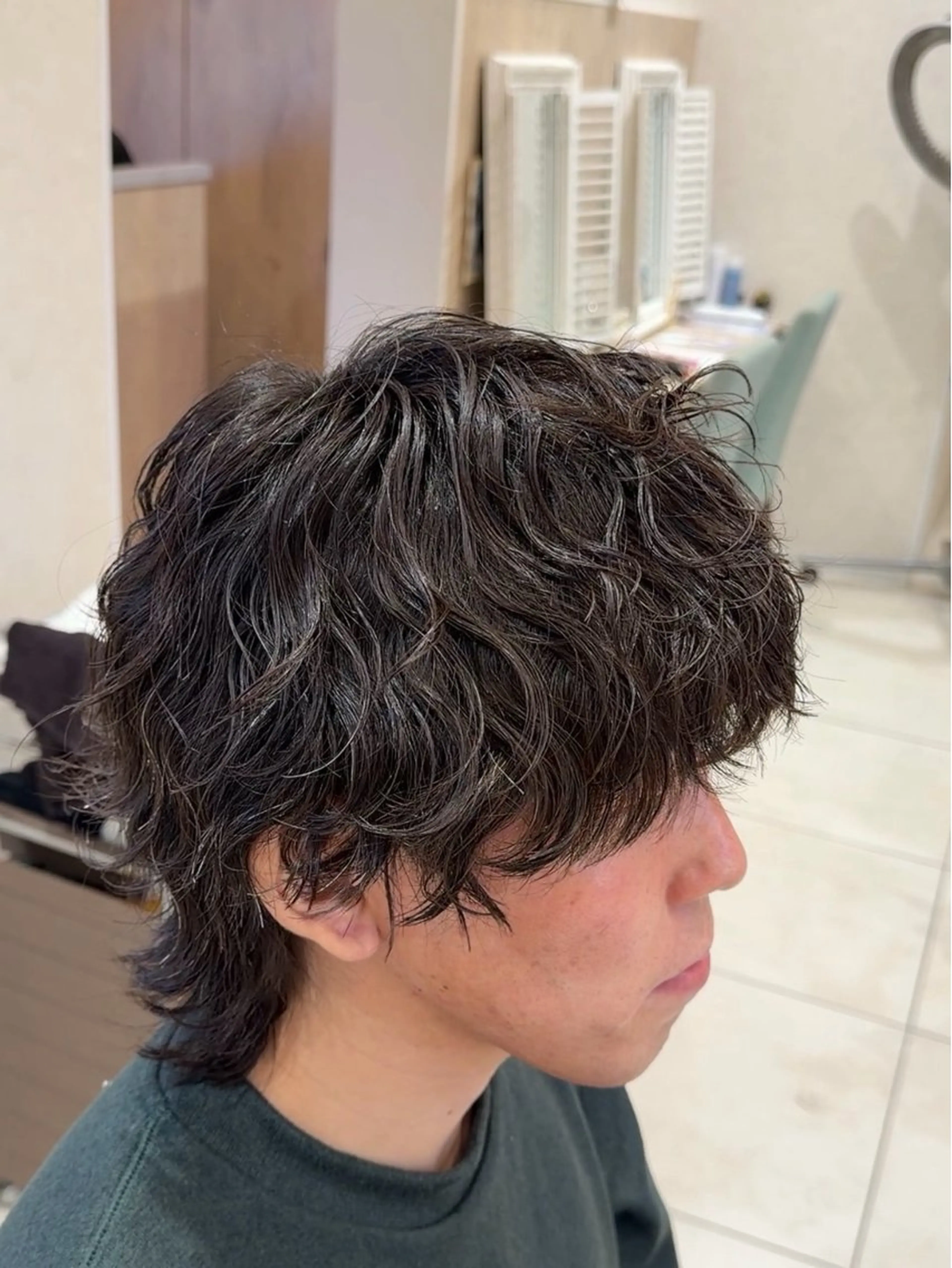 メンズ メンズパーマ 波巻きパーマ メンズ特化フェザー パーマ🚗タケシのヘアスタイル