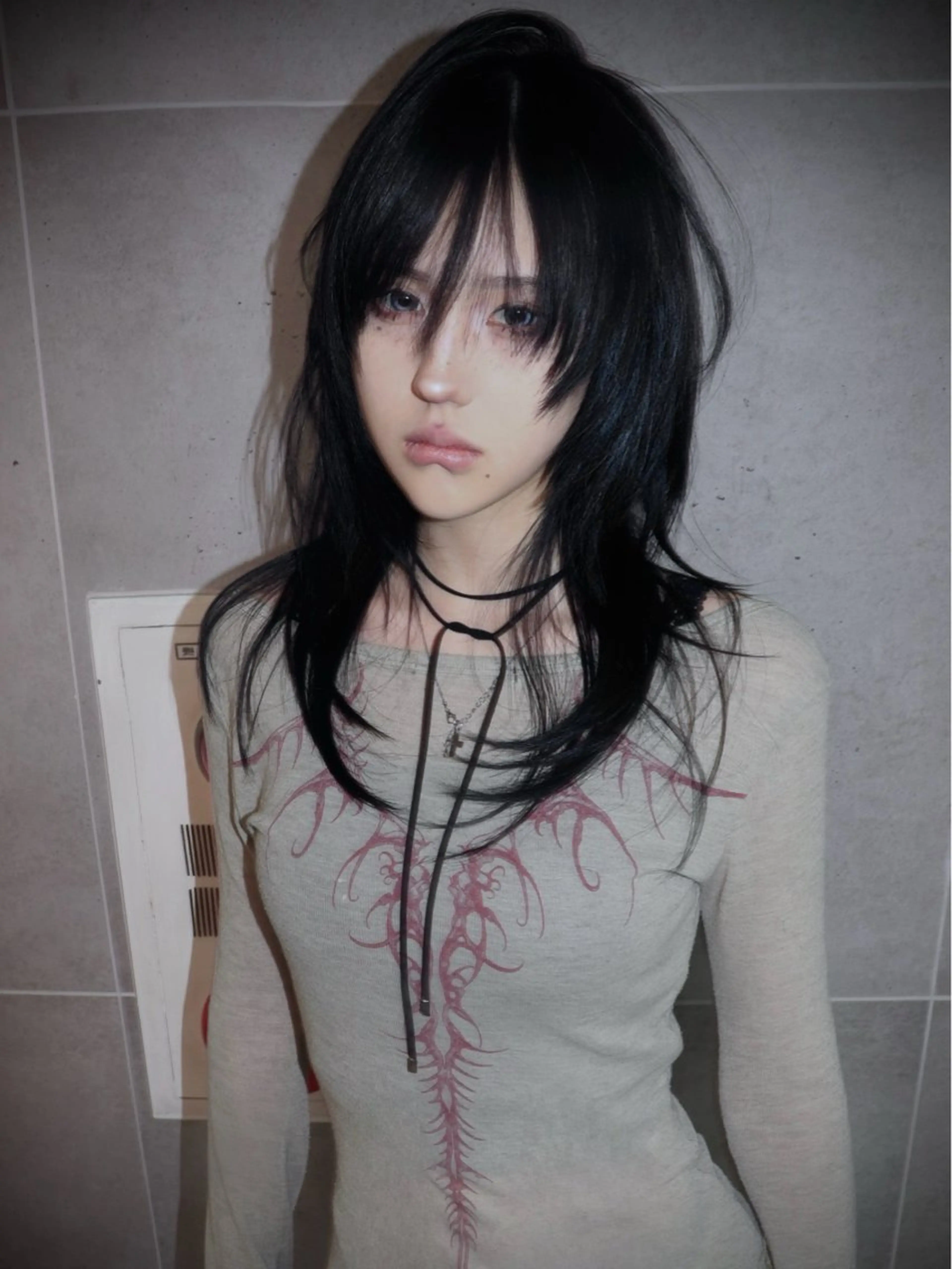 ロング ✴︎TO-MA✴︎ レッドカラー/透明感のヘアスタイル