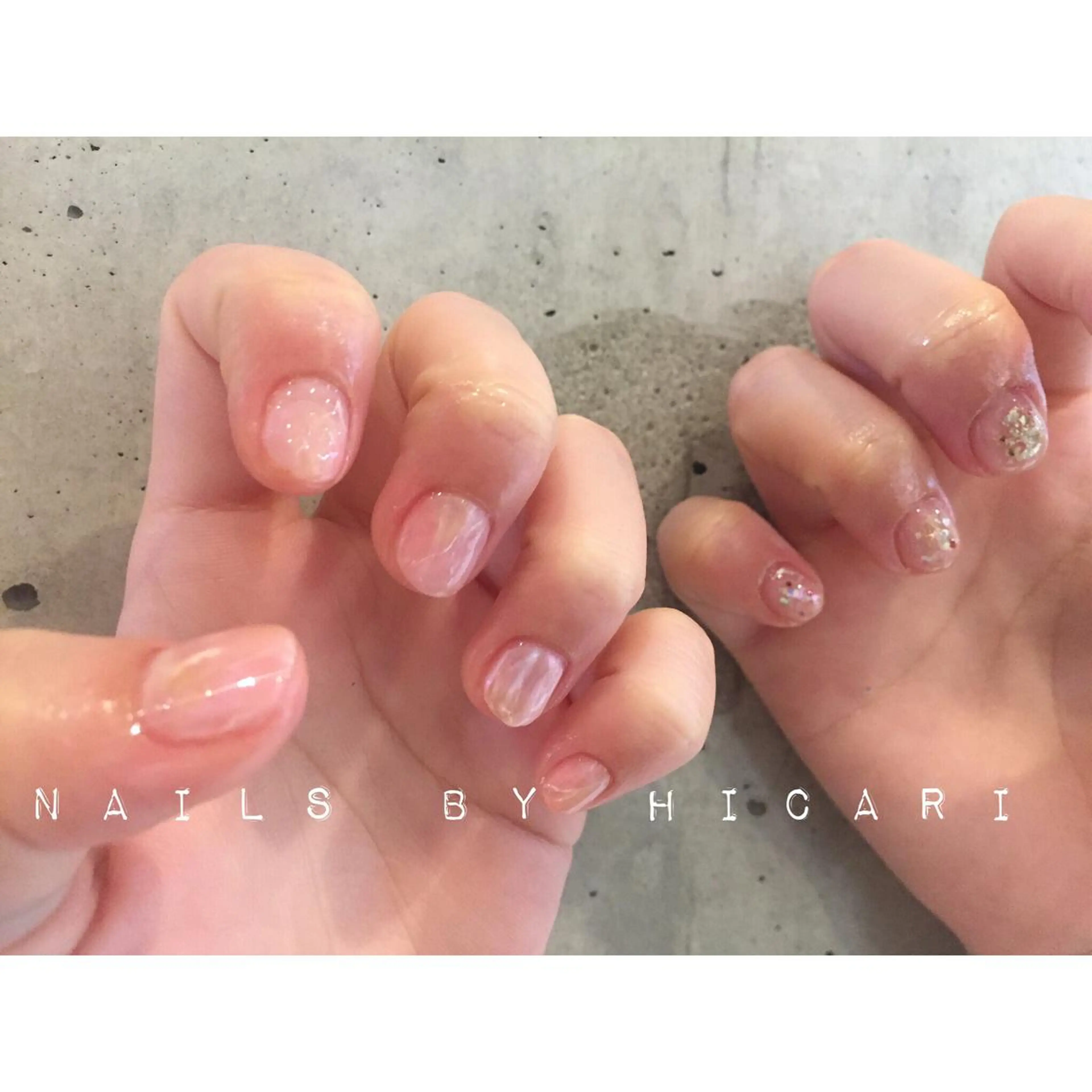 ショート カラー ネイル マツエク・マツパ ジェルネイル ニュアンスネイル パラジェル illum hicariのネイルデザイン