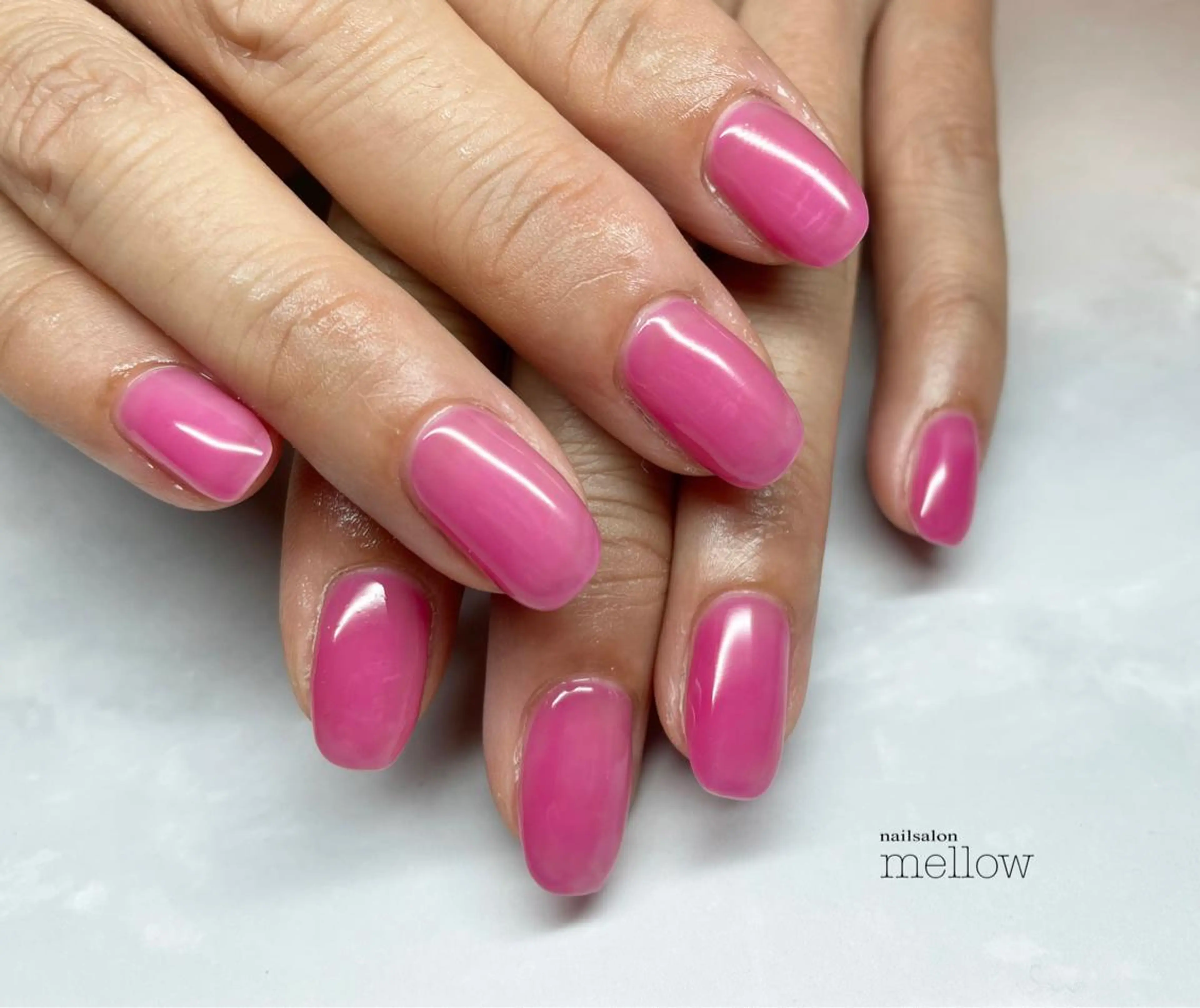 ネイル クリアネイル ピンク 大山 浩美のネイルデザイン