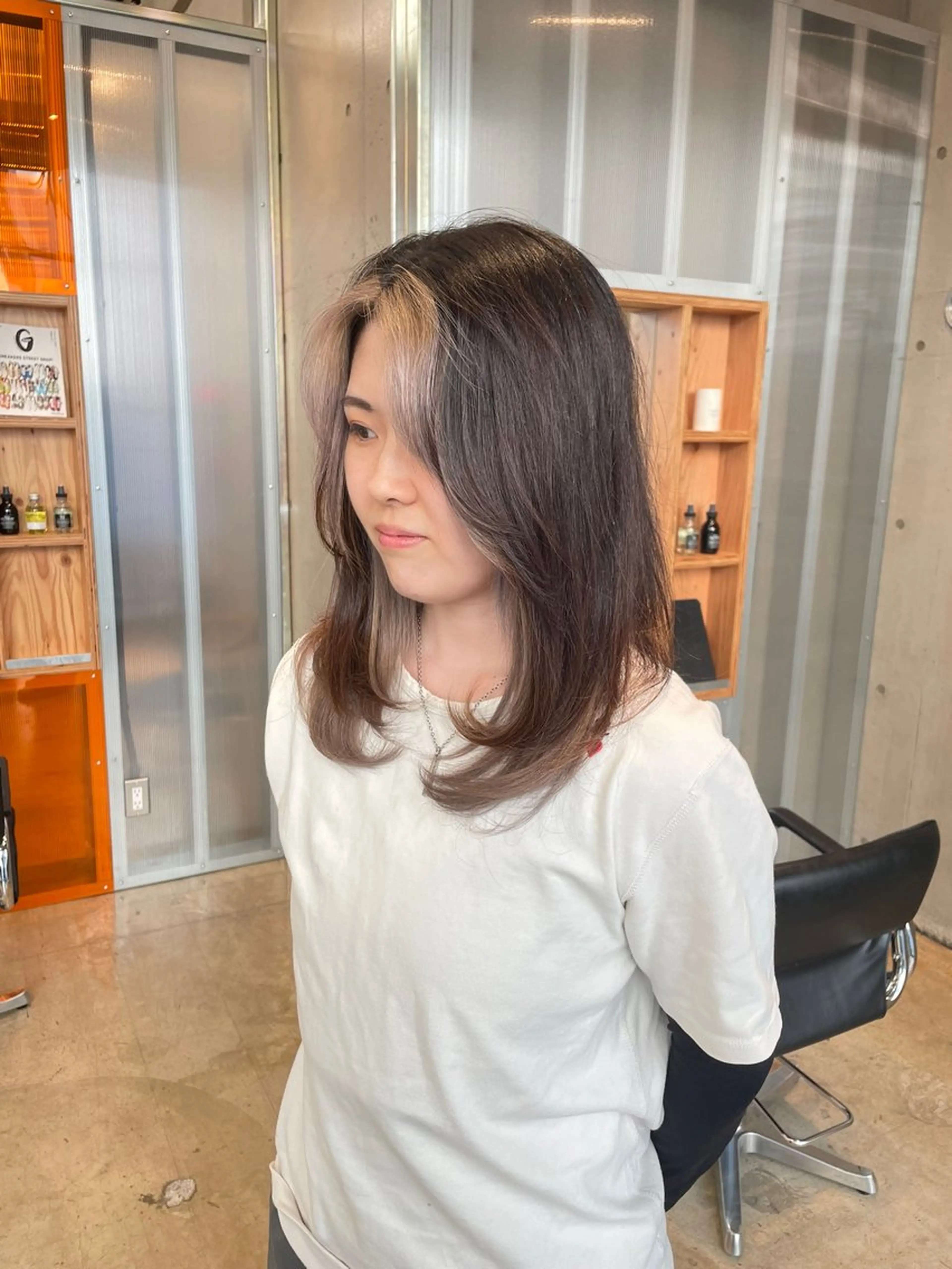 セミロング 顔周りカット カット ヘアカラー KOUSUKE /レイヤーカットのヘアスタイル