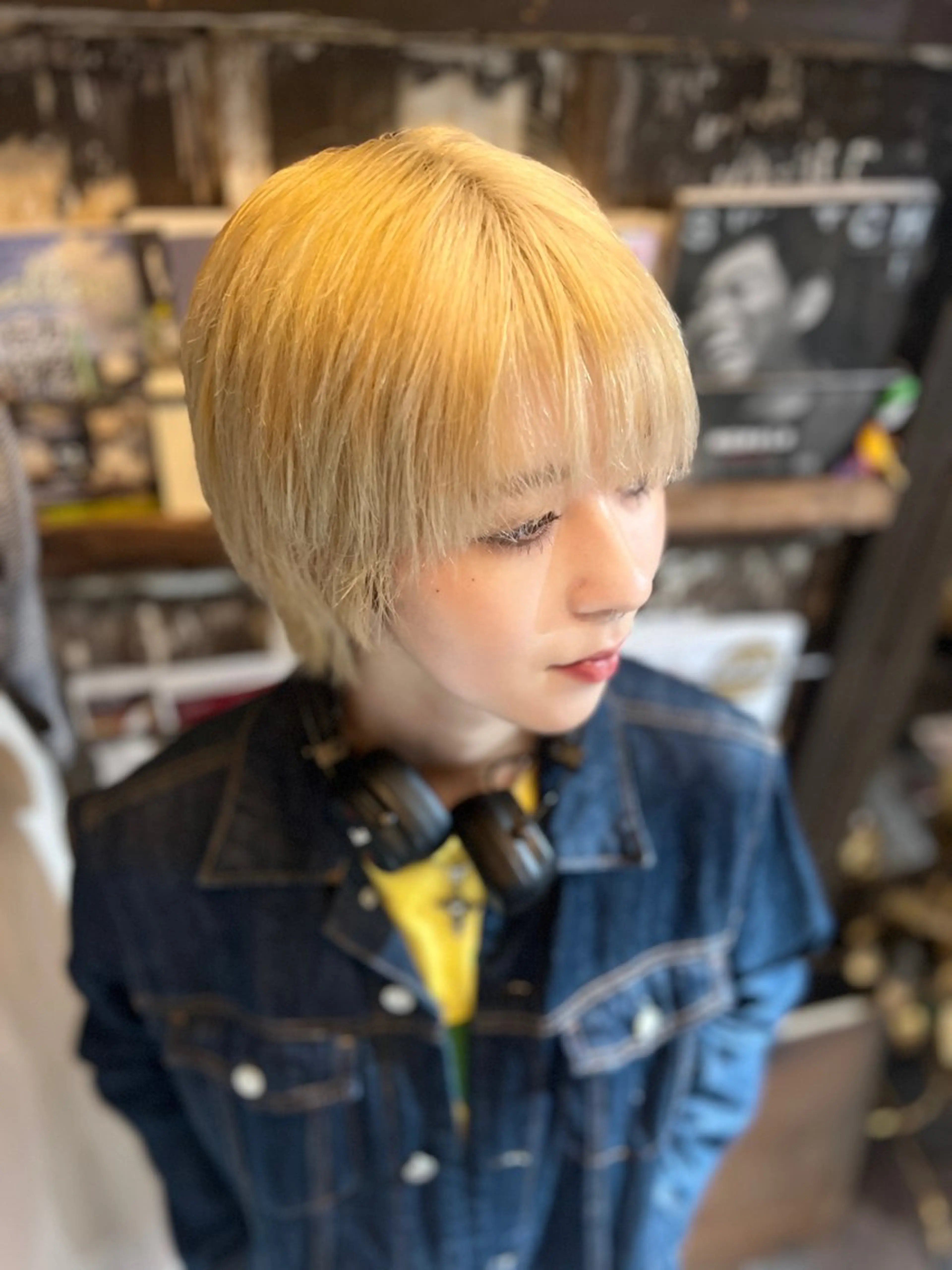 ショート カット ヘアカラー ボブパーマ/レイヤー ヒロモトアサカのヘアスタイル