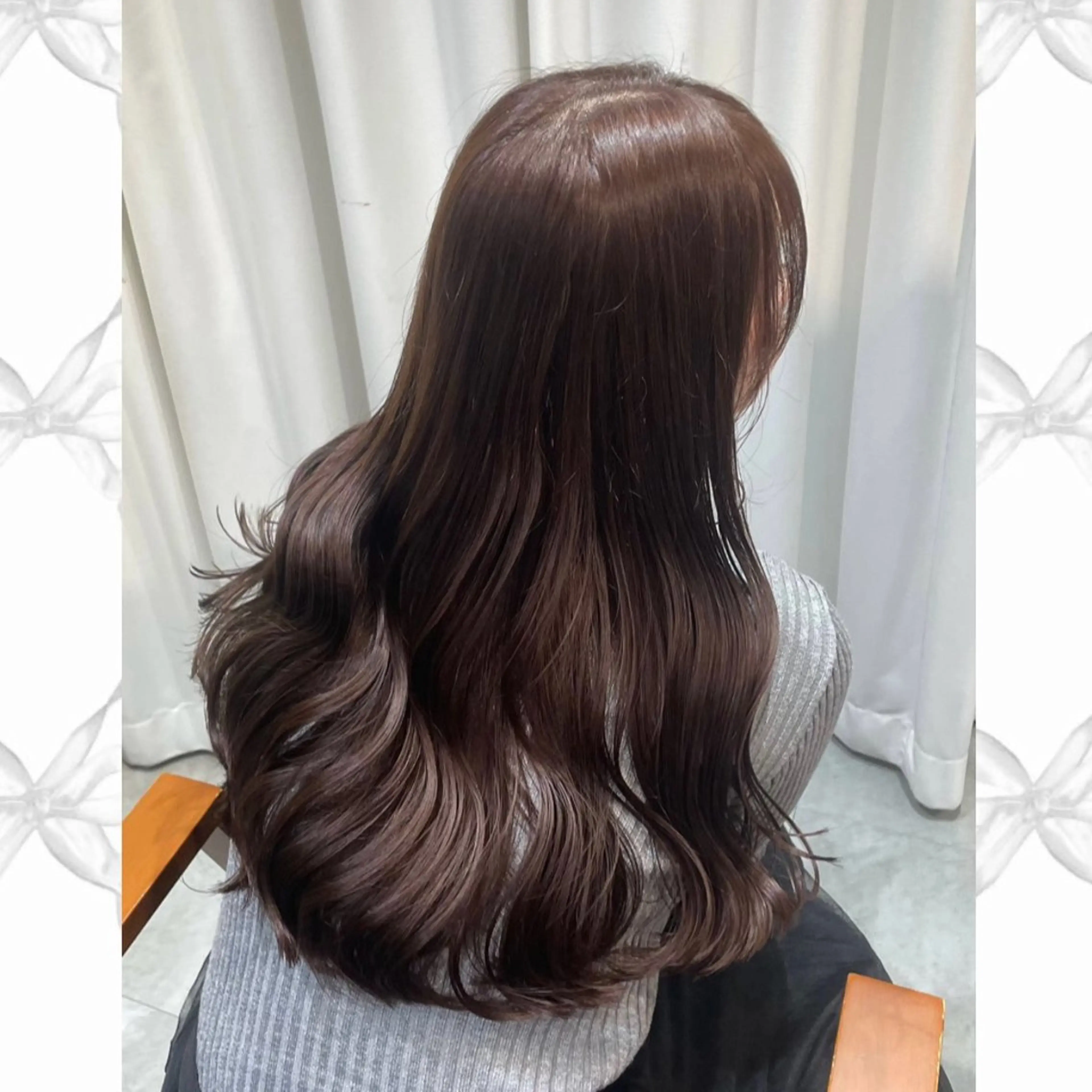 ロング 縮毛矯正 トリートメント ☘️中明度カラー/ 縮毛矯正ナミ☘️のヘアスタイル