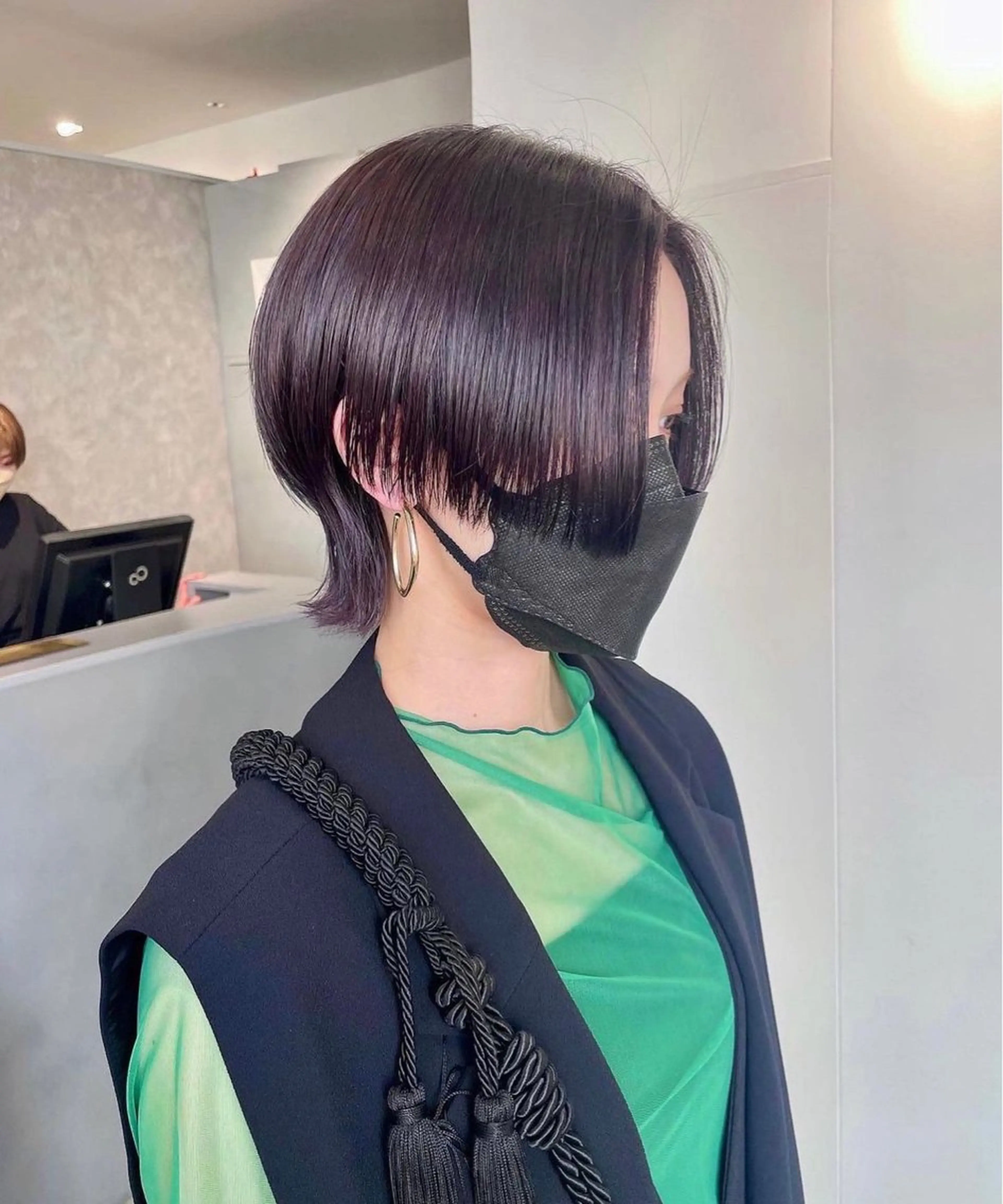 ミディアム パーマ ミディアムパーマ 縮毛矯正 ストレートパーマ ナチュラル×色気パ ーマ 渋谷/マナミのヘアスタイル