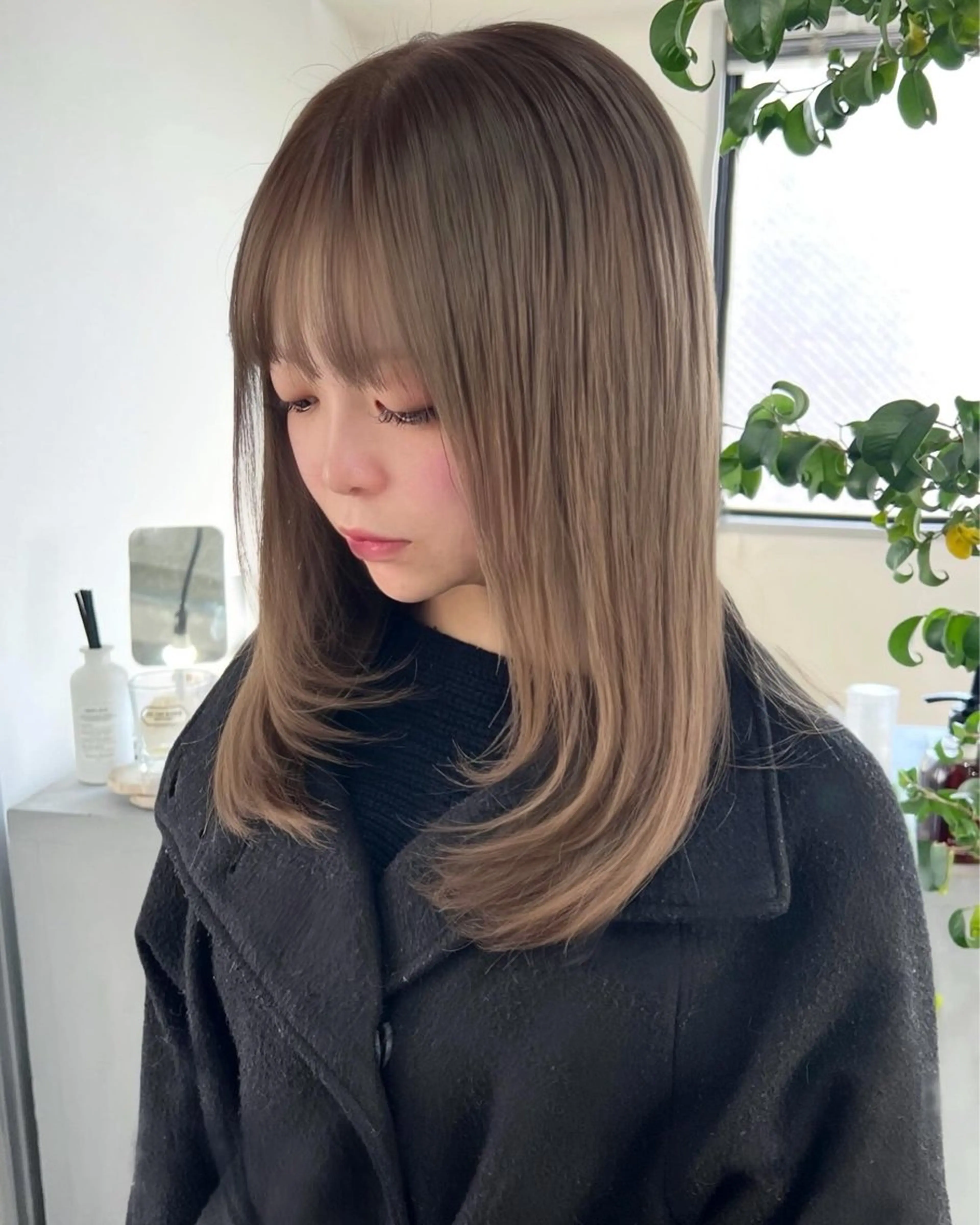 ミディアム note所属・💗hikaru💗 透明感カラーのヘアスタイル