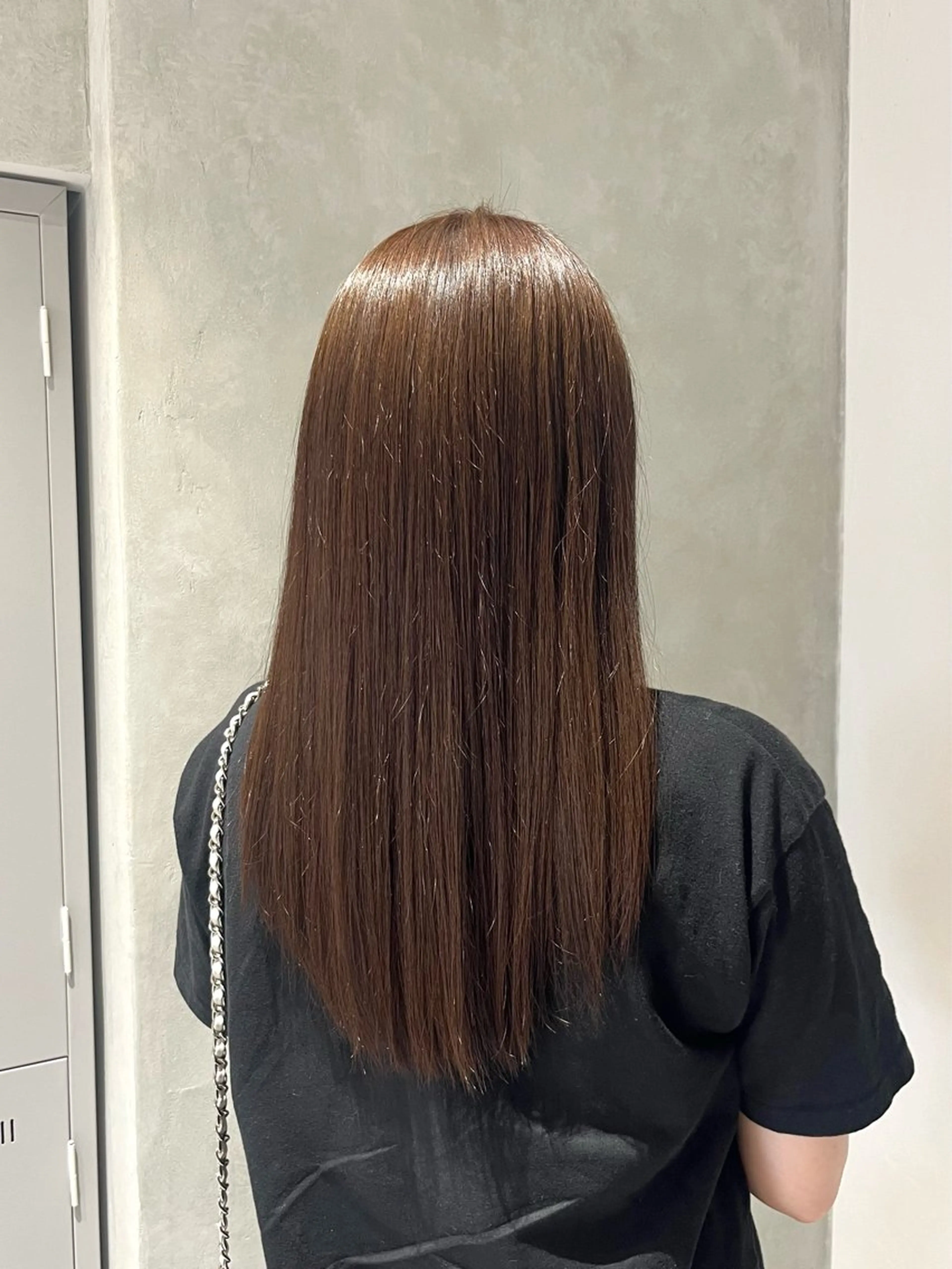 ロング カラー ベージュカラー 透明感カラー オリーブベージュ ヘアカラー トリートメント 池谷 茉耶のヘアスタイル