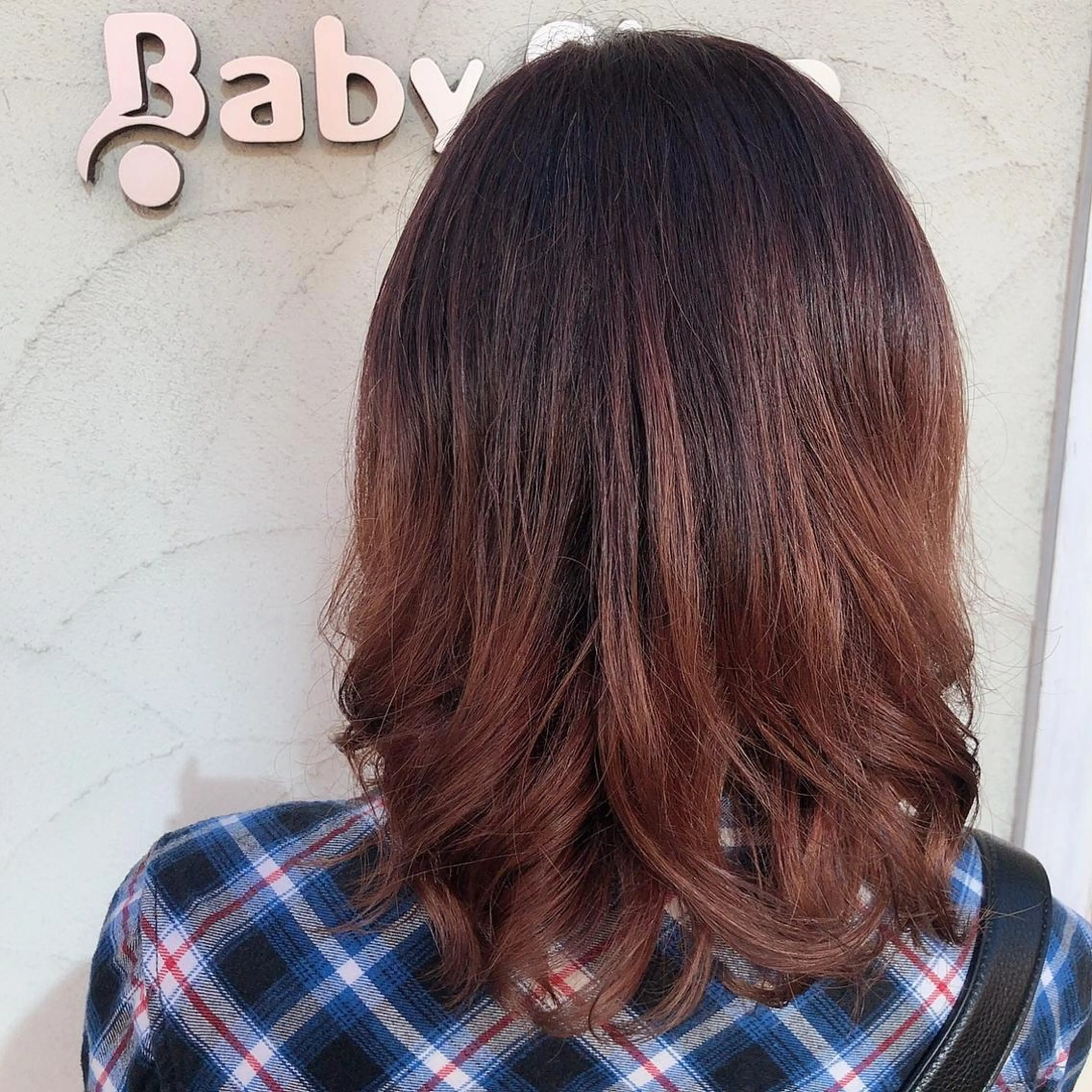 セミロング カラー Baby Step ウエノのヘアスタイル
