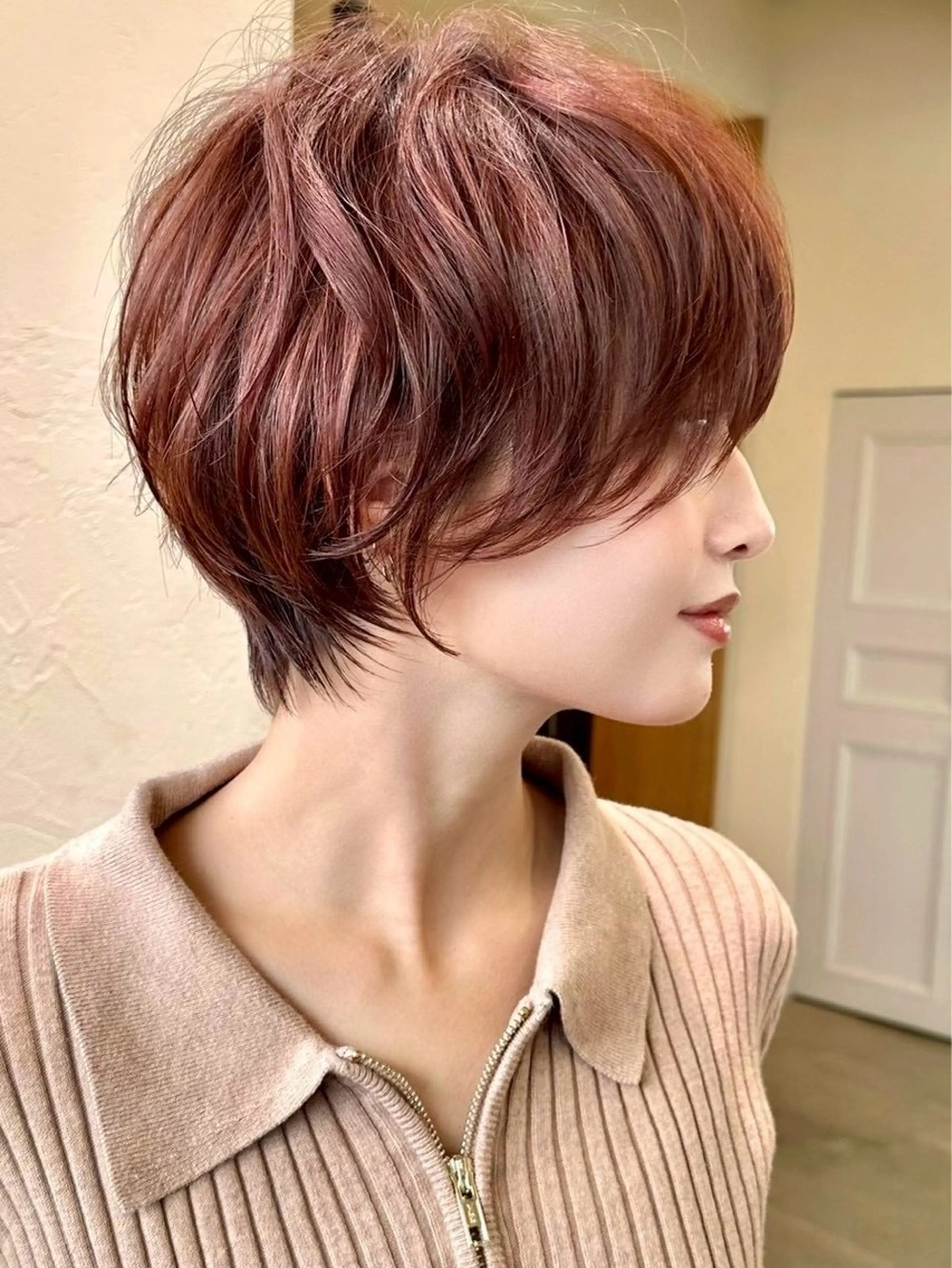 ショート カラー ヘアアレンジ ⭐️銀座/ショート/ 艶カラー/りょうがのヘアスタイル