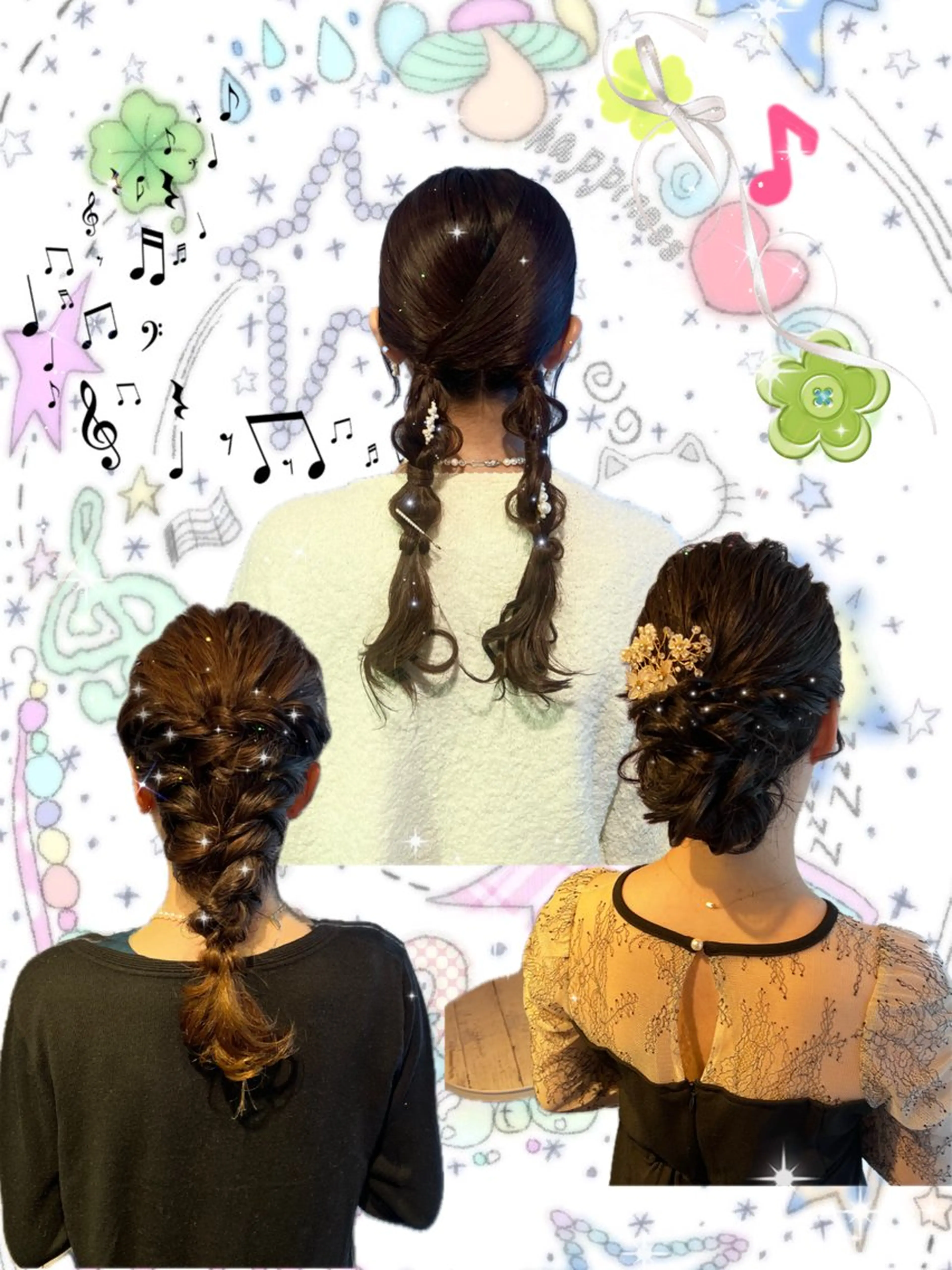 ヘアアレンジ ヘアセット 個性的カラー ☆≡ねねのヘアスタイル