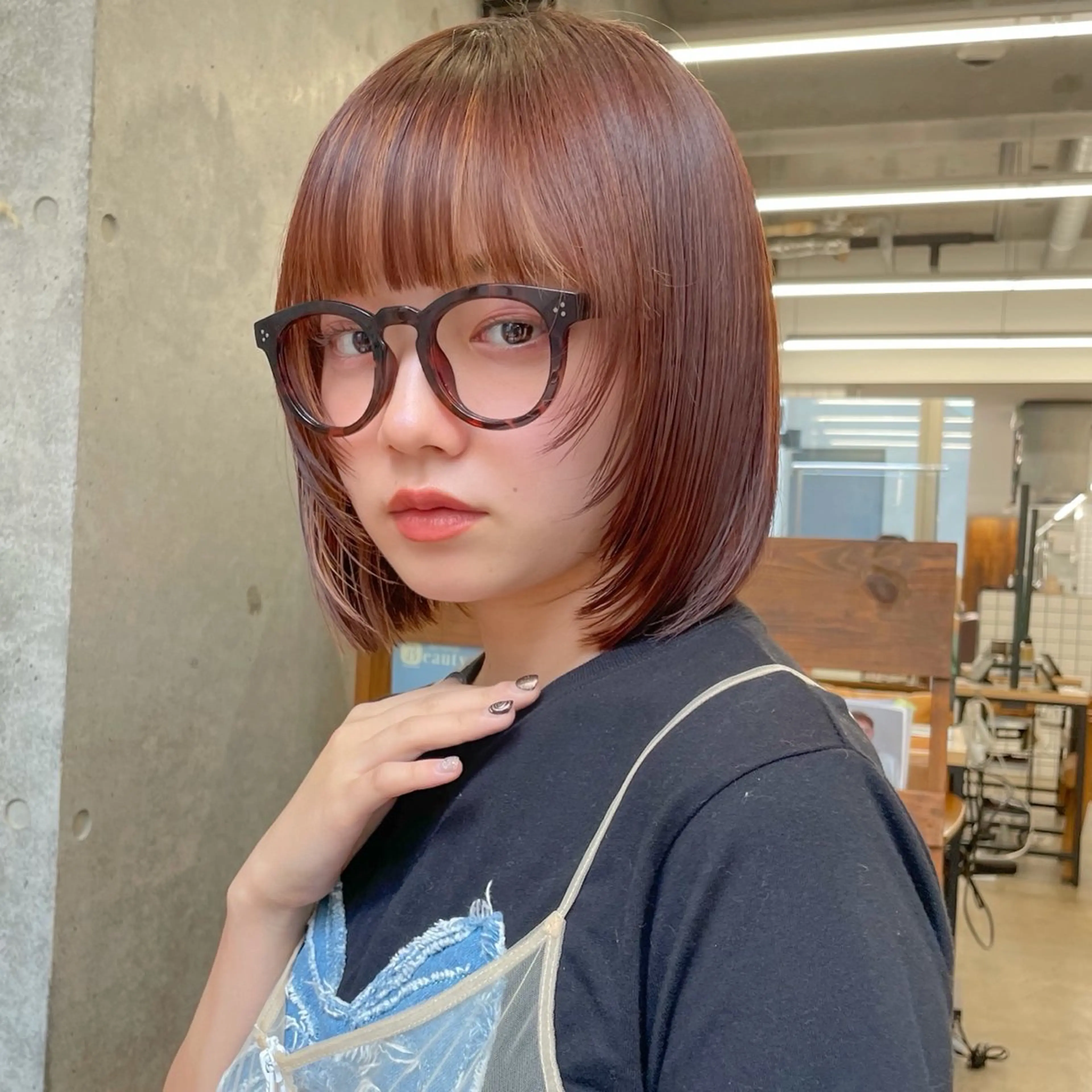 ミディアム カラー レイヤー/柔らか 透明感カラー/ゆきなのヘアスタイル