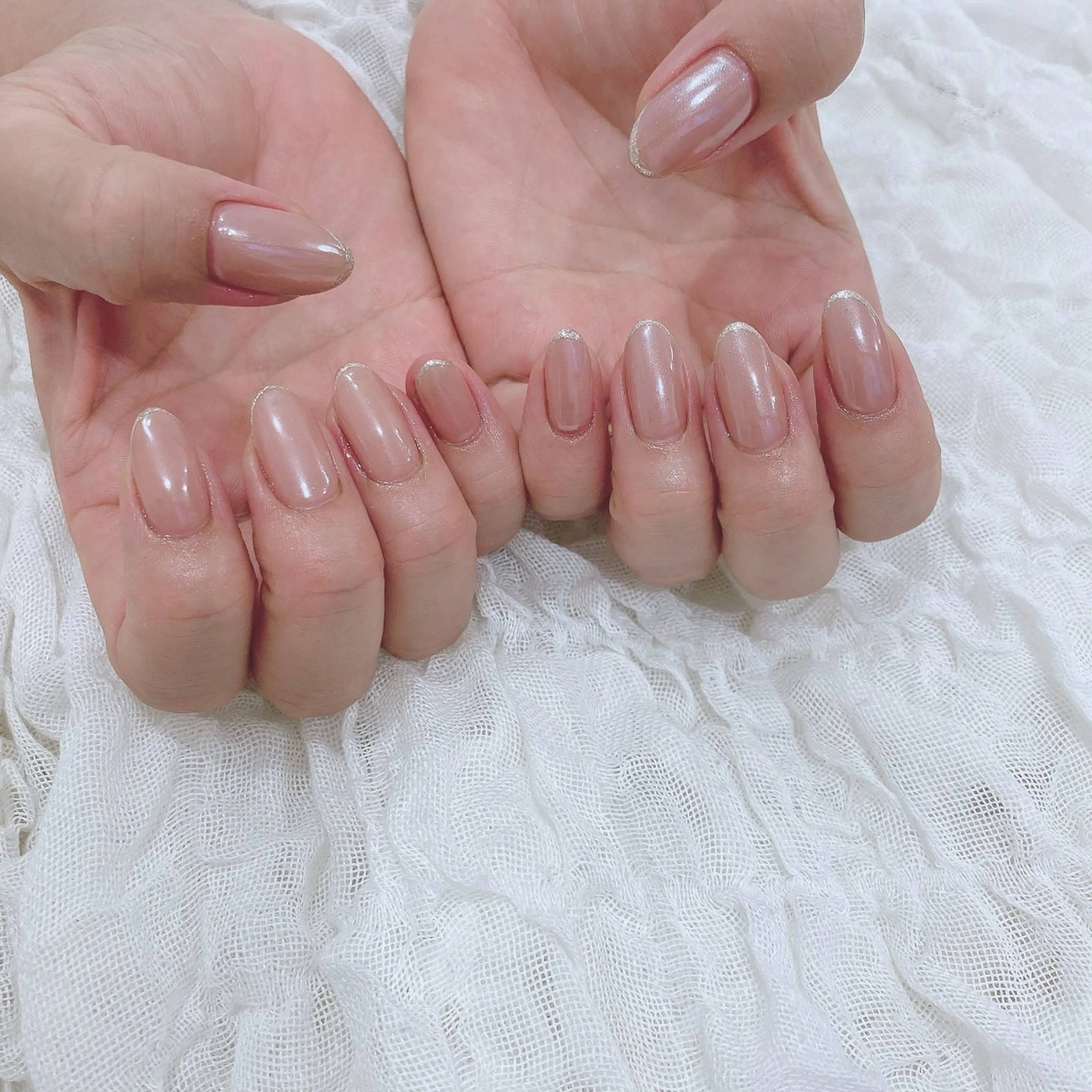 ネイル フレンチネイル ミラーネイル ホワイト ハンドネイル SOL NAILのネイルデザイン