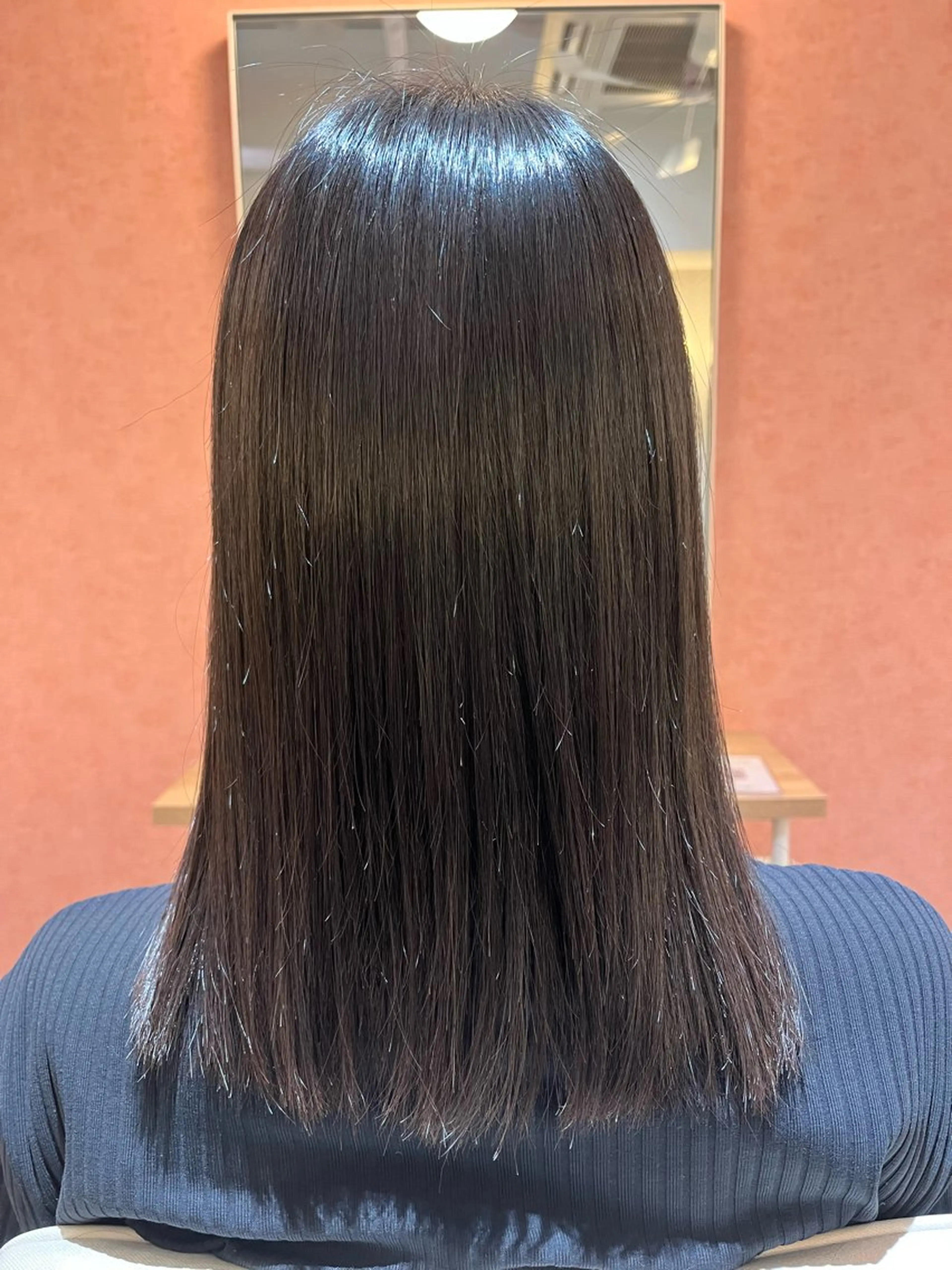 ミディアム 縮毛矯正 🍏Rio🍏 Color☆*。のヘアスタイル