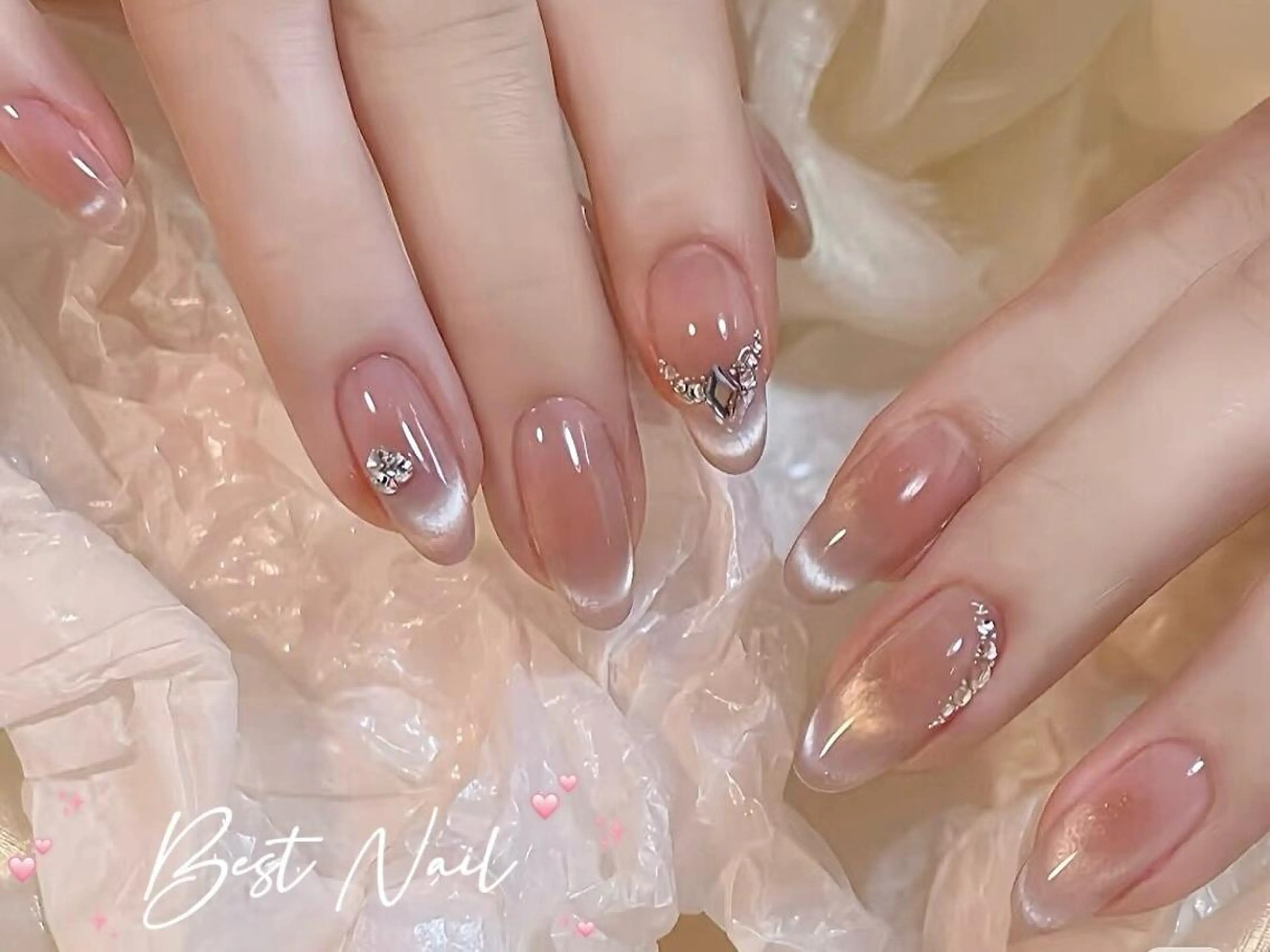 ネイル アートネイル オーロラネイル クリアネイル フレンチネイル ジェルネイル 🎀Best Nail🎀のネイルデザイン