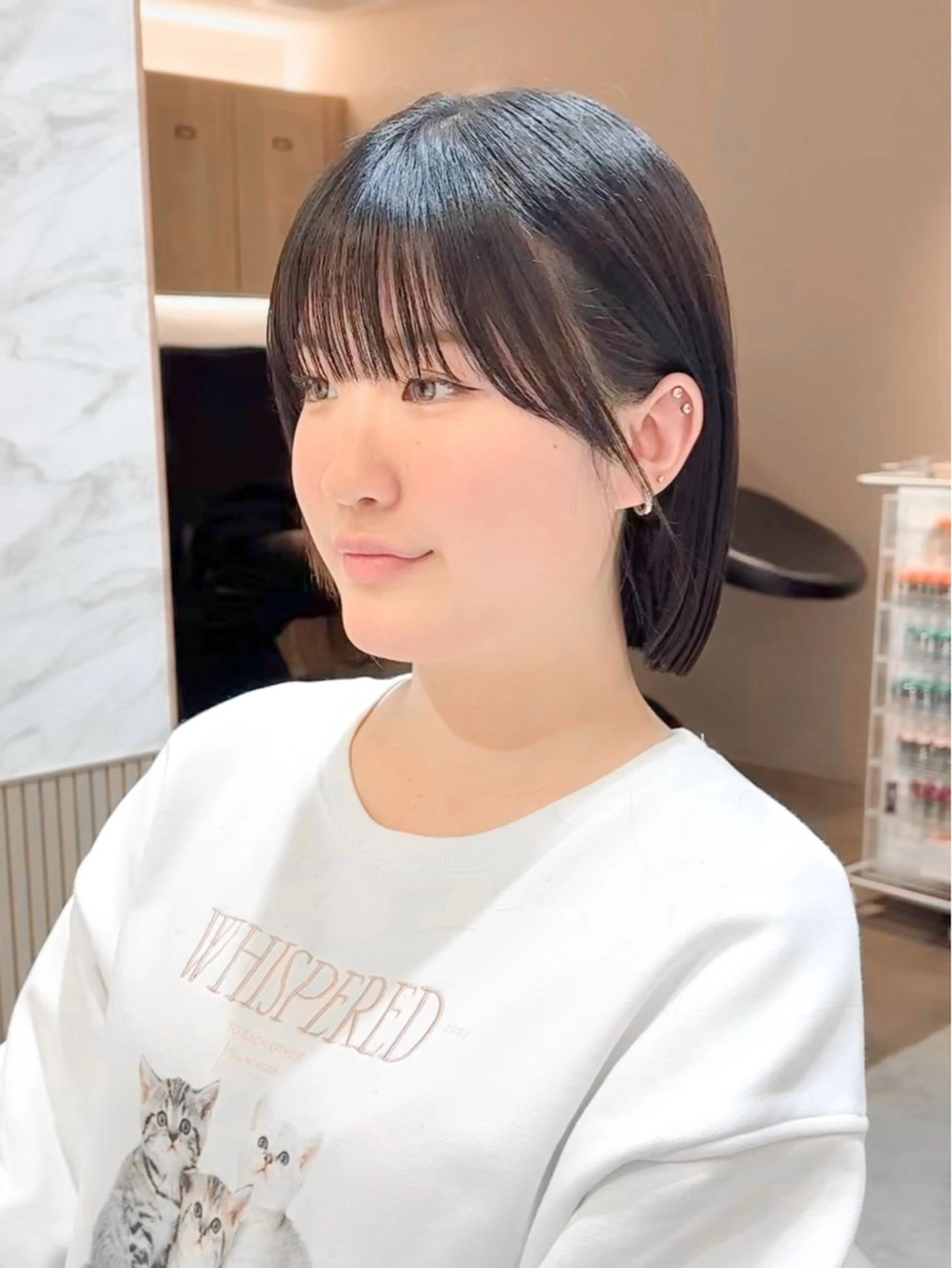 ミディアム 縮毛矯正/韓国ヘア /レイヤー🎀ミズキのヘアスタイル