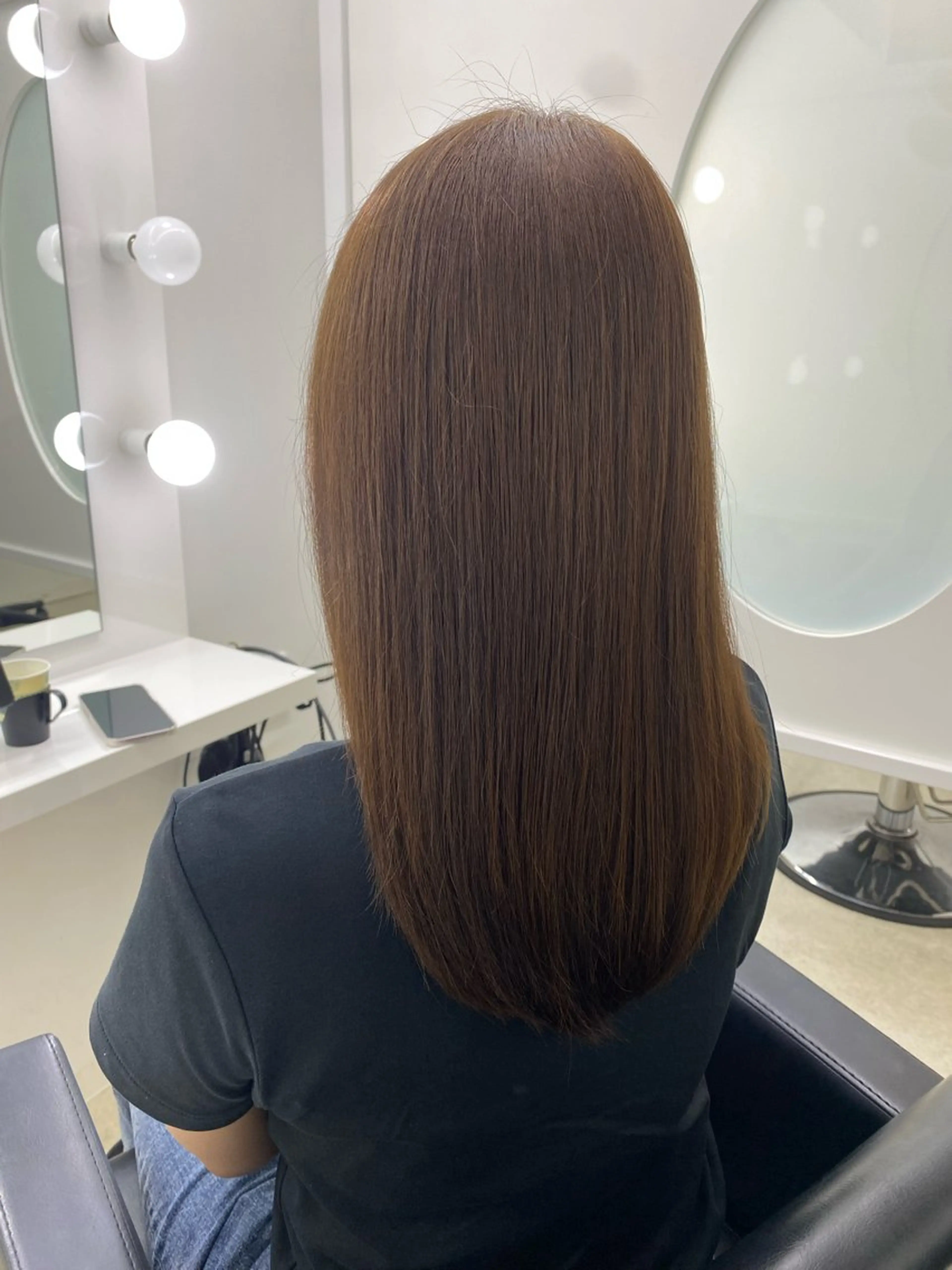 ミディアム カラー 林 沙弥のヘアスタイル