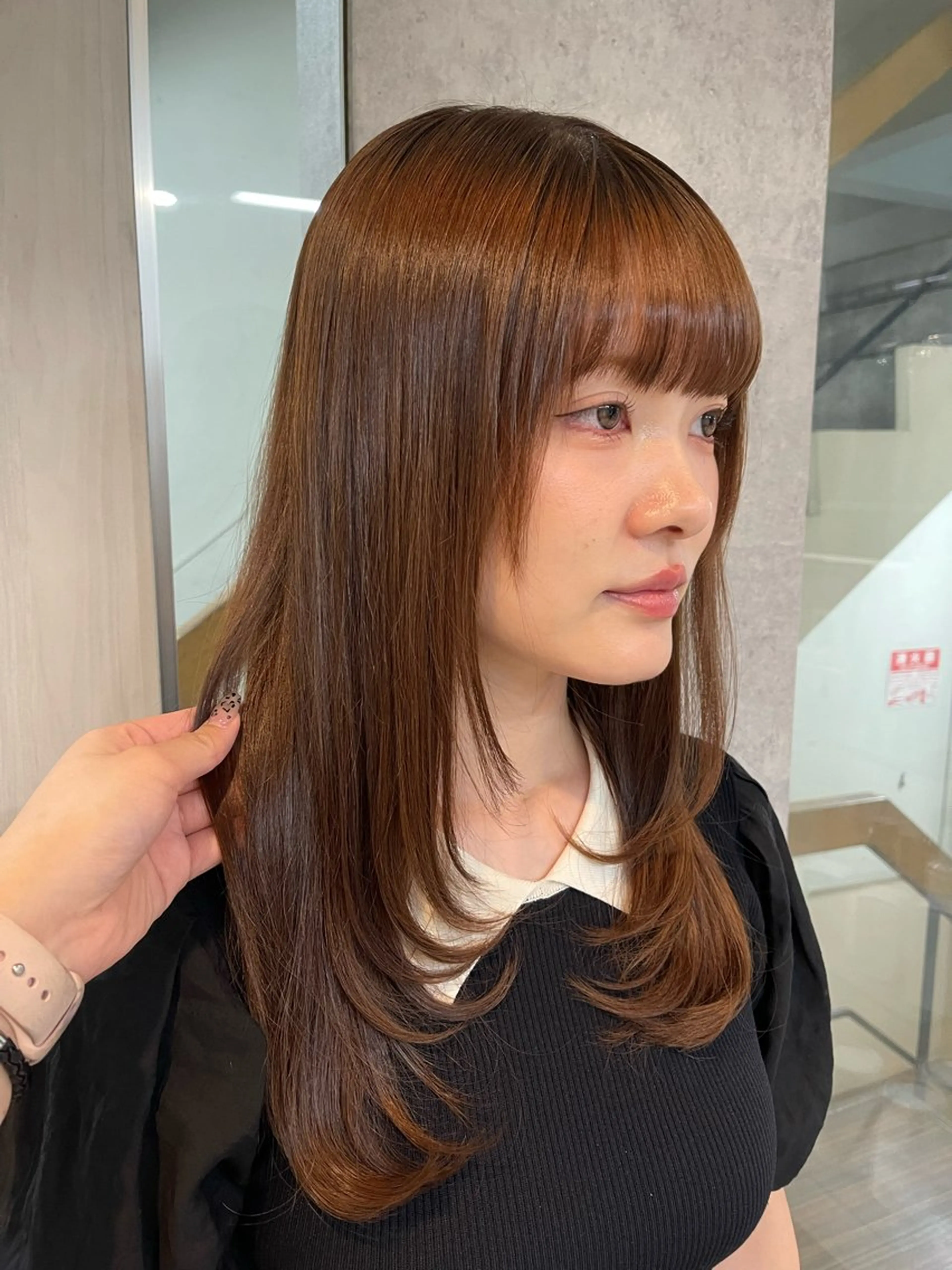 ロング レイヤーカット 愛　莉/大阪美容室 /ケア・艶カラーのヘアスタイル