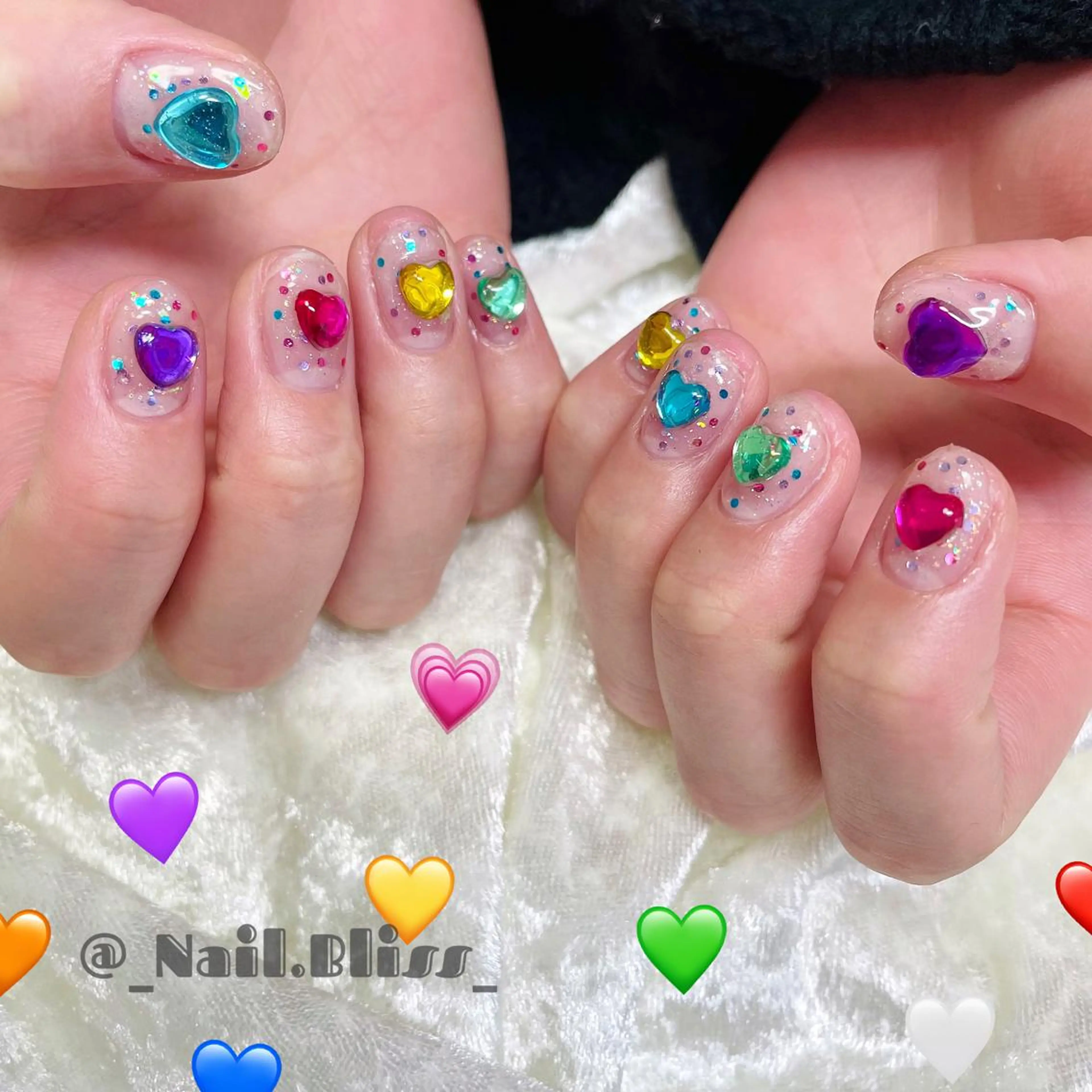 ネイル ハート ハンドネイル NAIL BLISSのネイルデザイン