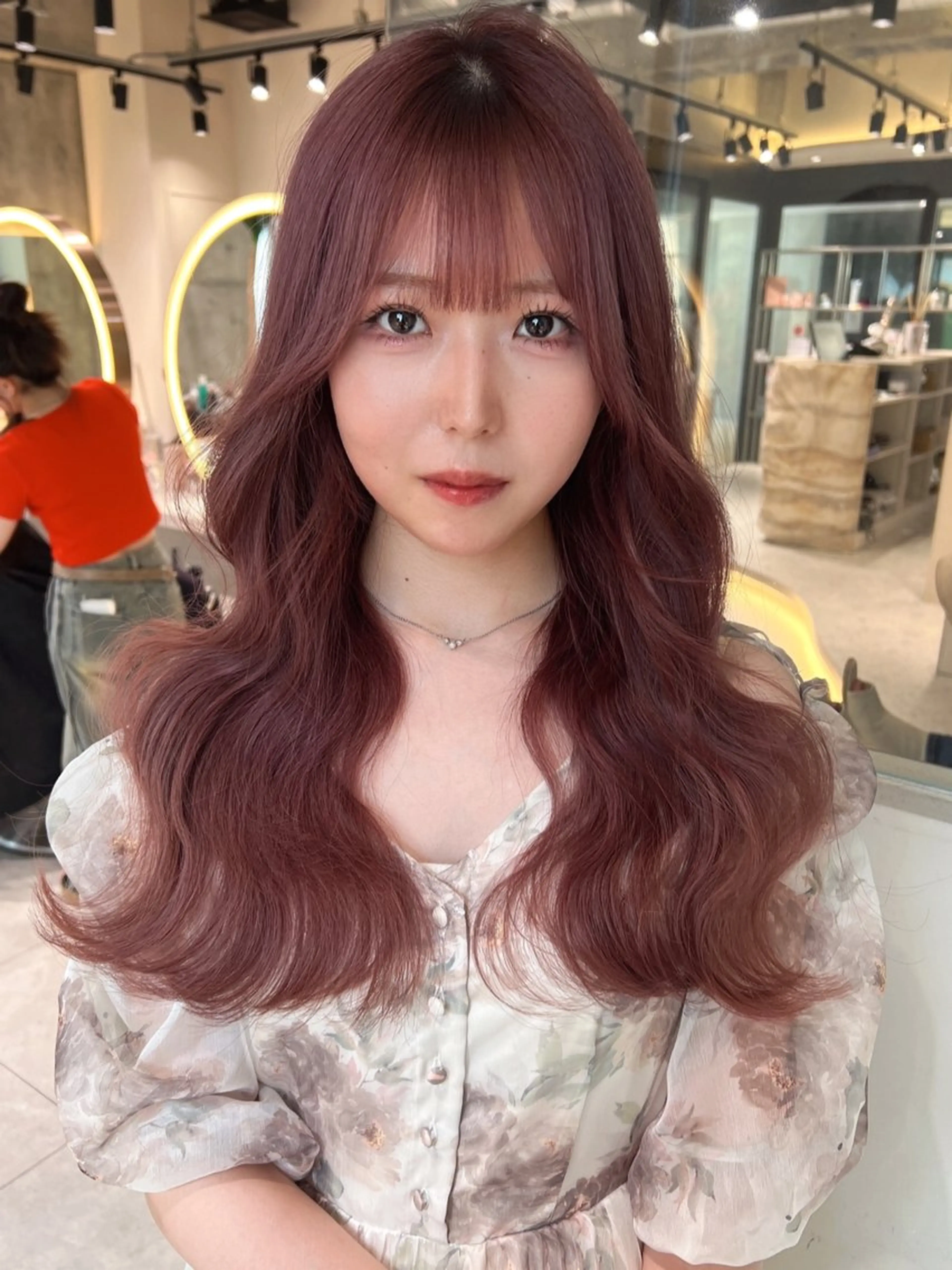 ロング カット ヘアカラー トリートメント 顔周り🇰🇷韓国 レイヤー/モエのヘアスタイル