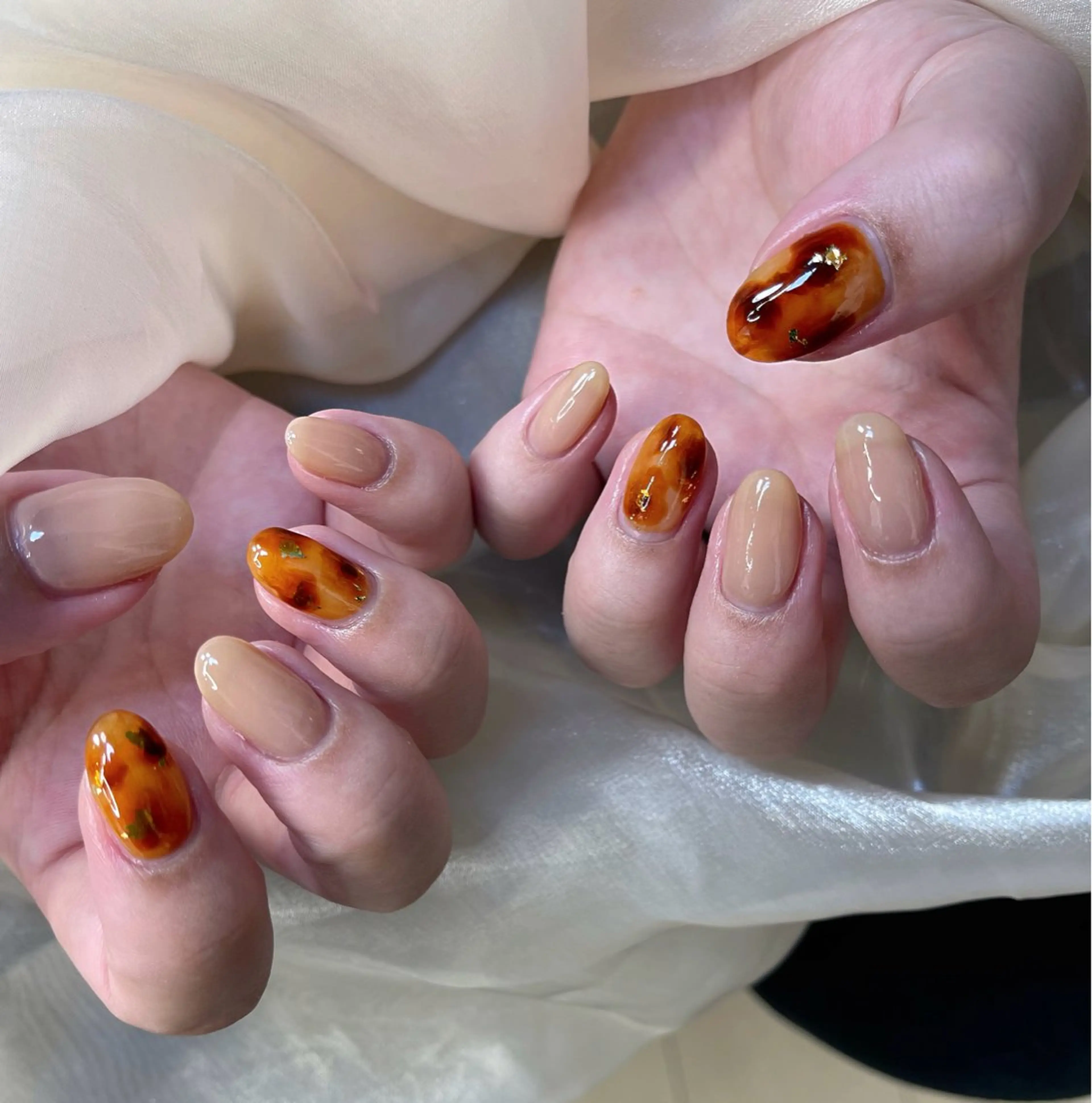 ミディアム めぐみのネイルサロン スタッフ練習のネイルデザイン