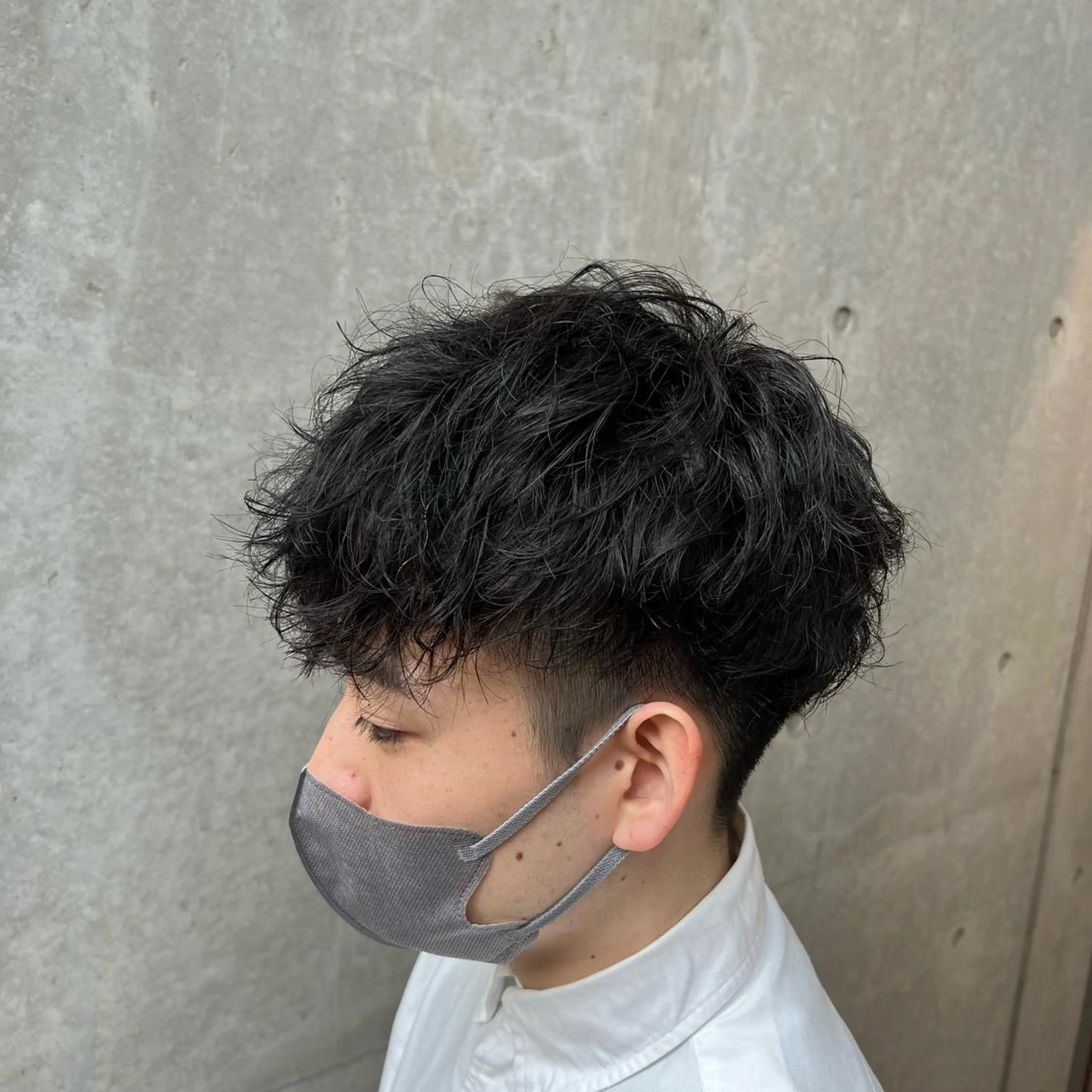 ショート パーマ メンズ 梅田茶屋町メンズ 専門美容師 山元一平のヘアスタイル
