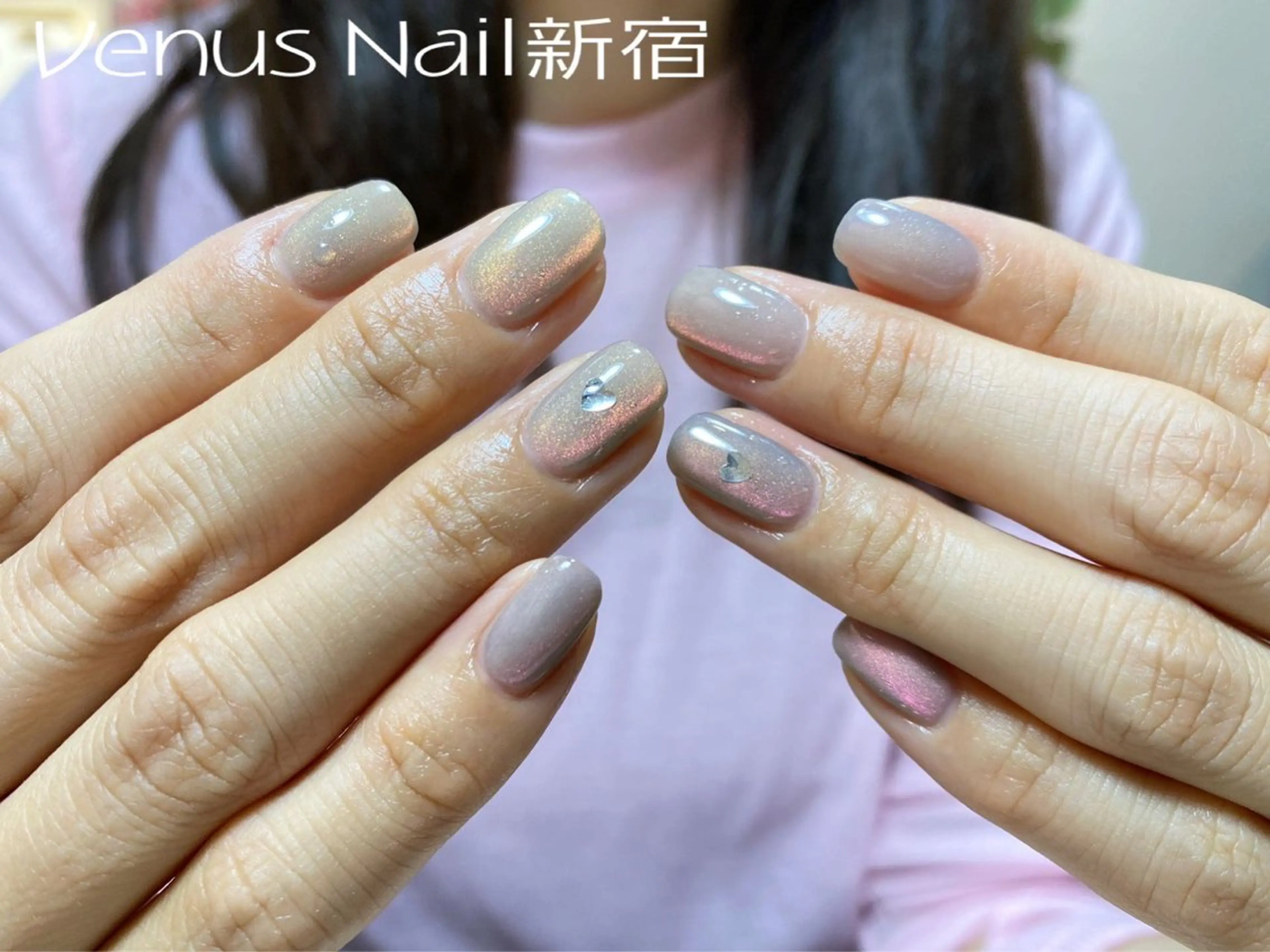 ショート Venus nail チップ長さだし専門店のネイルデザイン