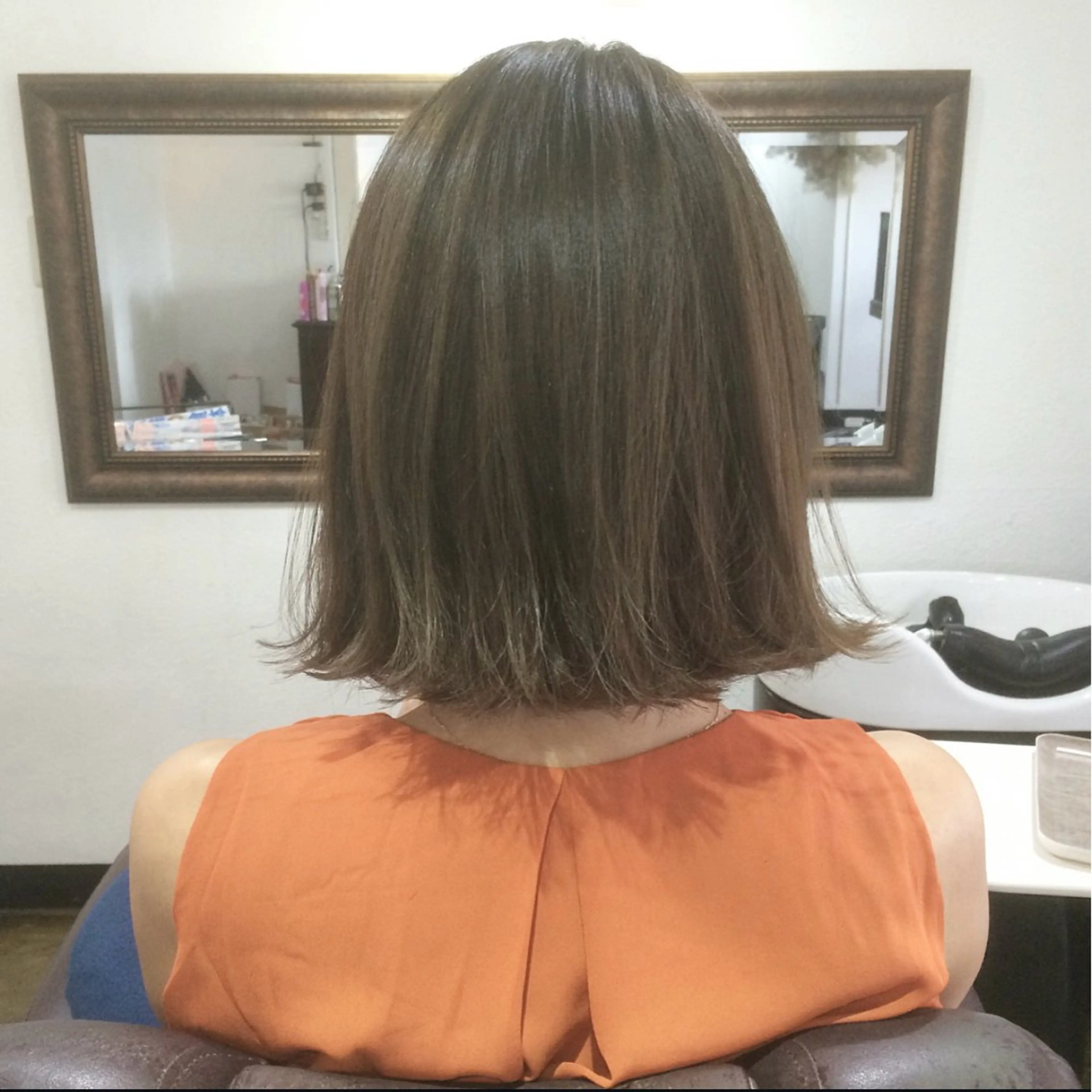 ミディアム カラー hair&make chambreのヘアスタイル
