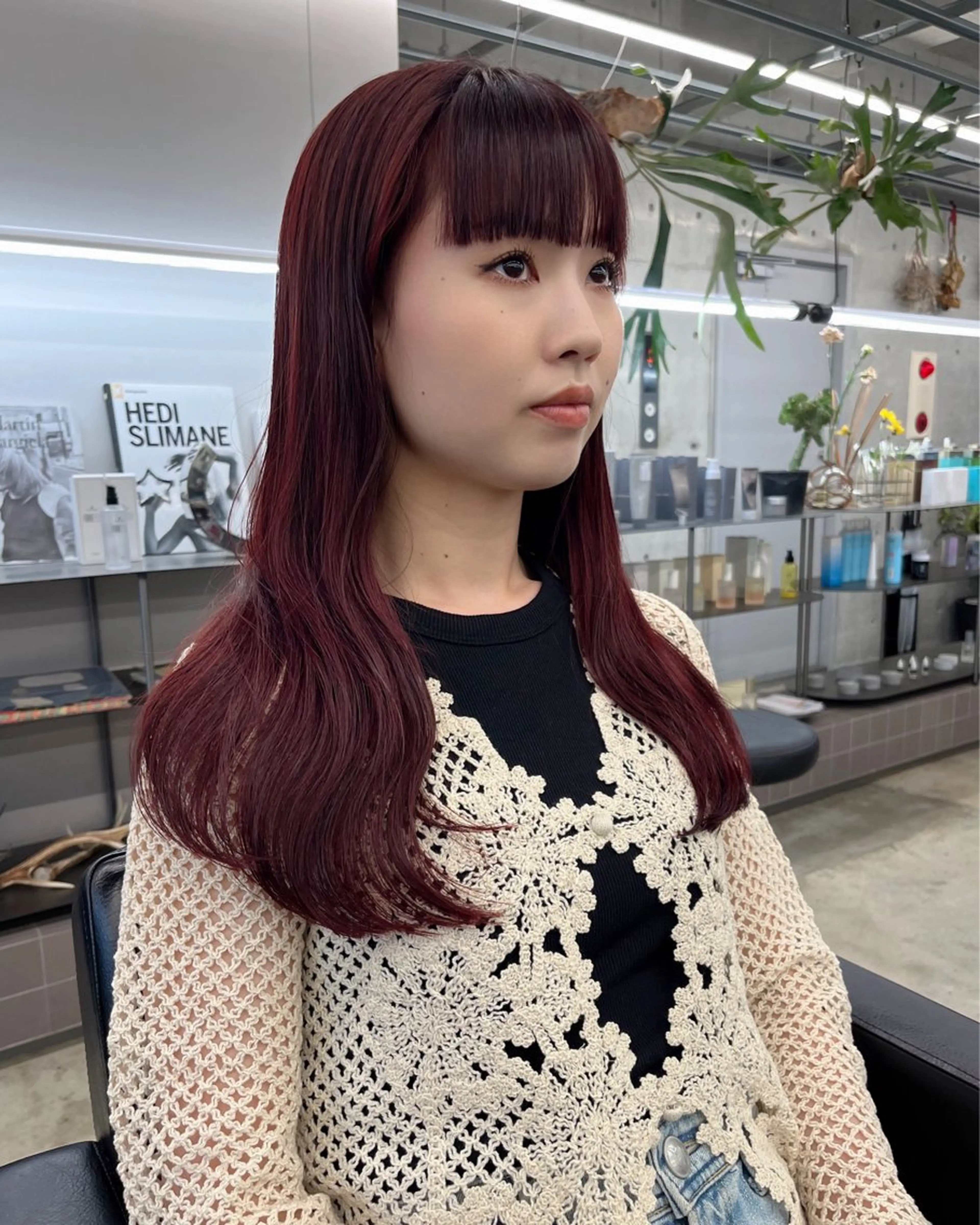 セミロング カラー カット ヘアカラー ダブルカラー/ ケアブリーチ/クニトのヘアスタイル