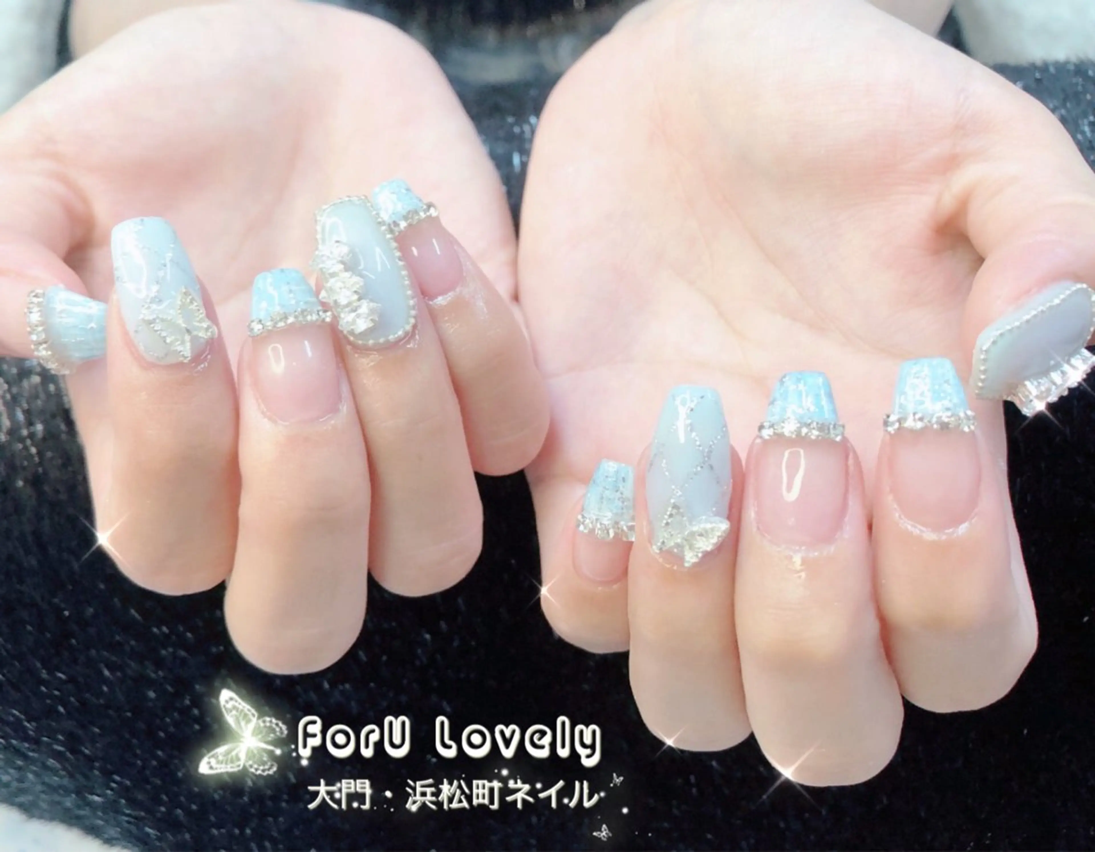 ネイル オーロラネイル フットネイル ジェルネイル ハート 韓国ネイル ハンドネイル ハンドケア 大門浜松町 ネイルのネイルデザイン