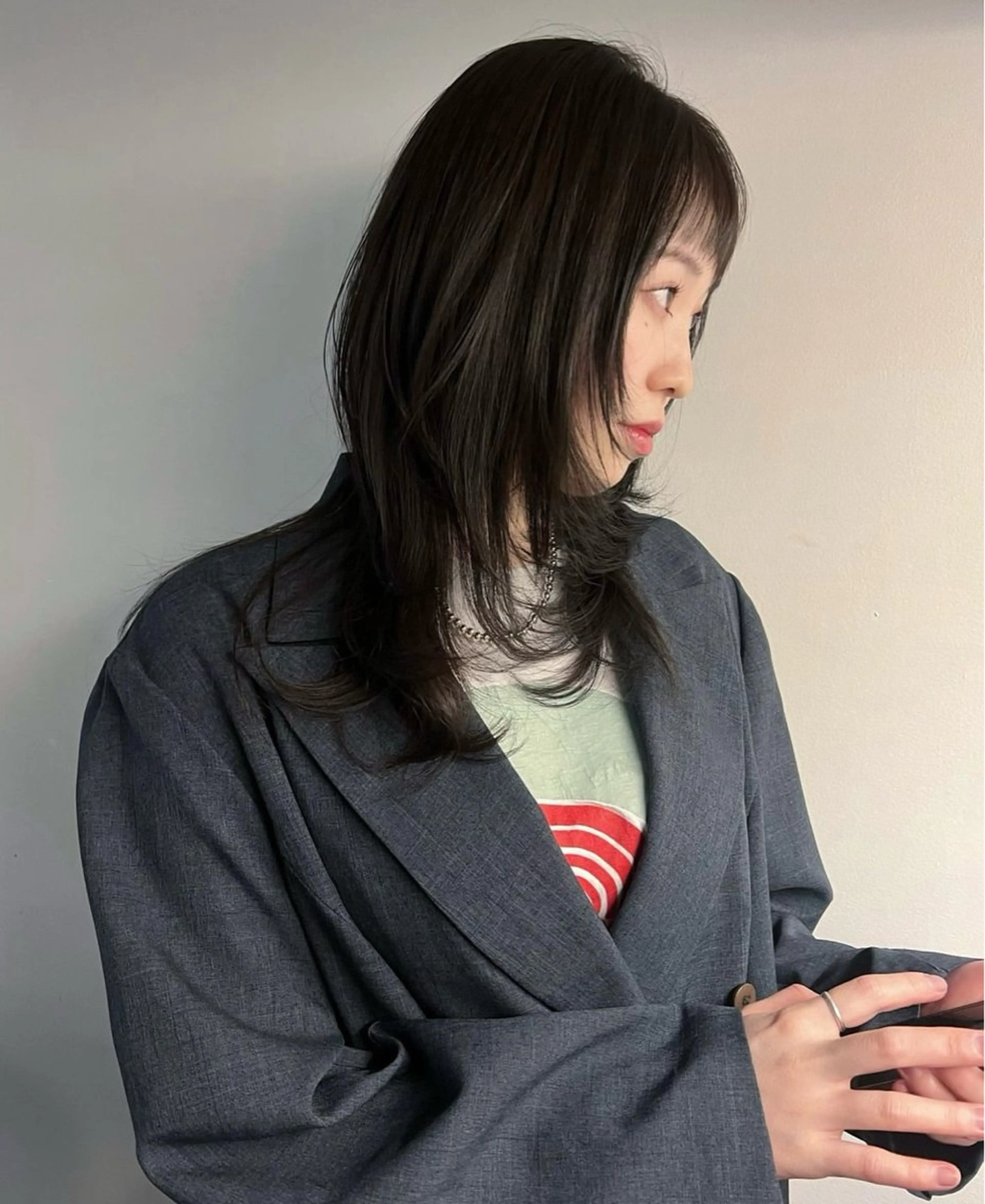 ミディアム アッシュ 名古屋美容室 Sopiリナのヘアスタイル