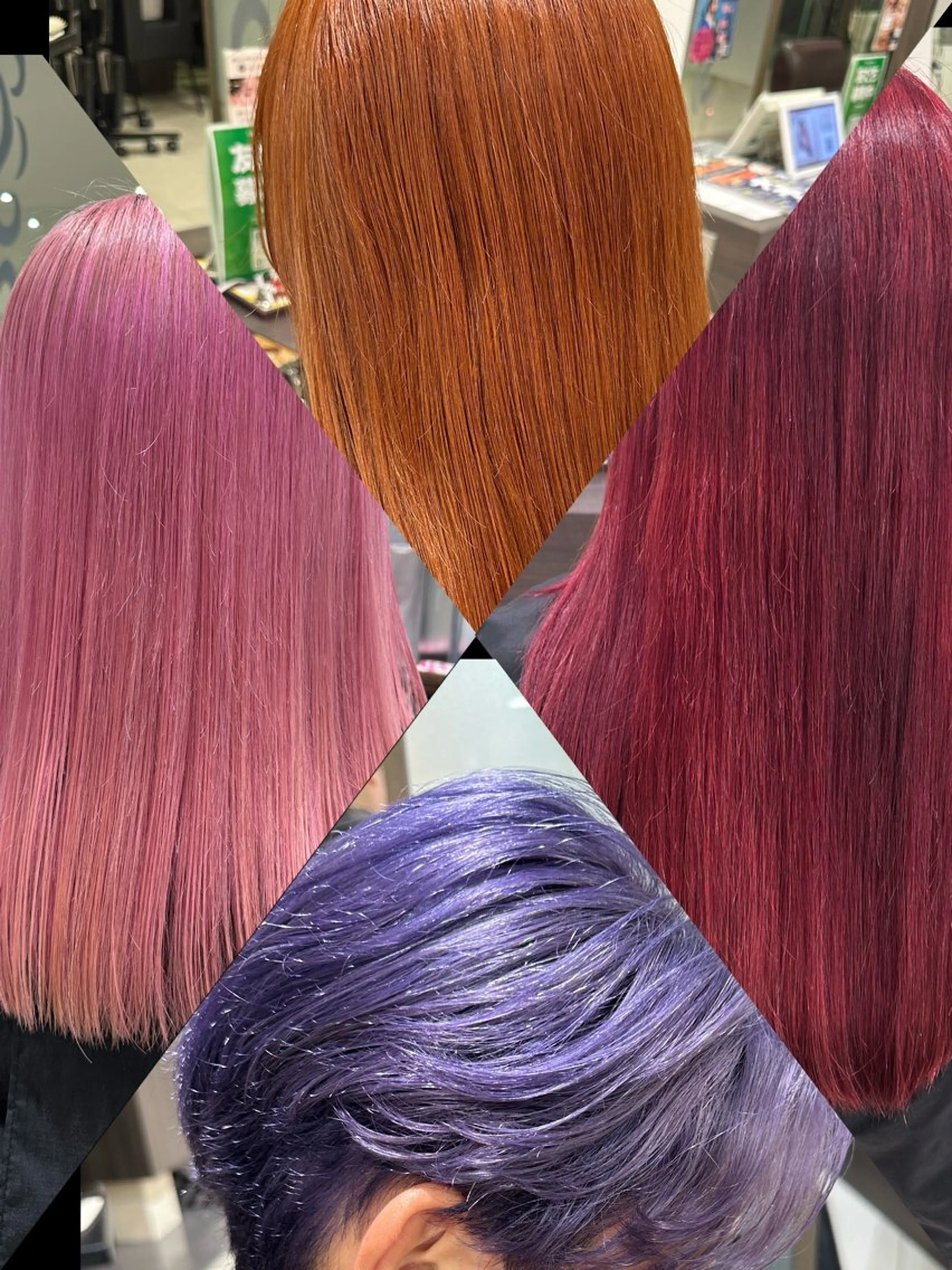 カラー レイヤー 艶々カラーのヘアスタイル