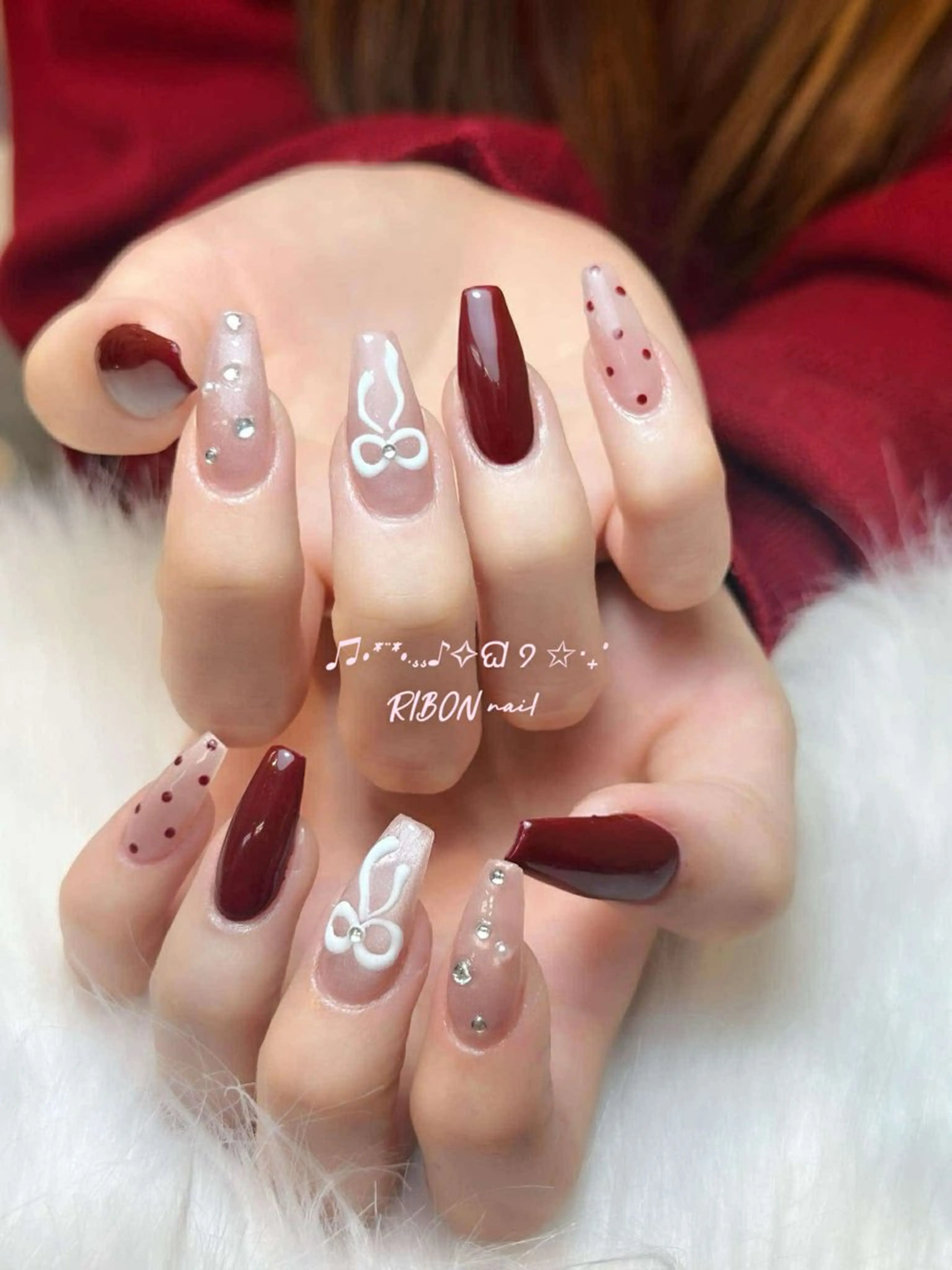 ネイル チークネイル 長さ出し フレンチネイル ジェルネイル グラデーション ハンドネイル RIBON nail salonのネイルデザイン