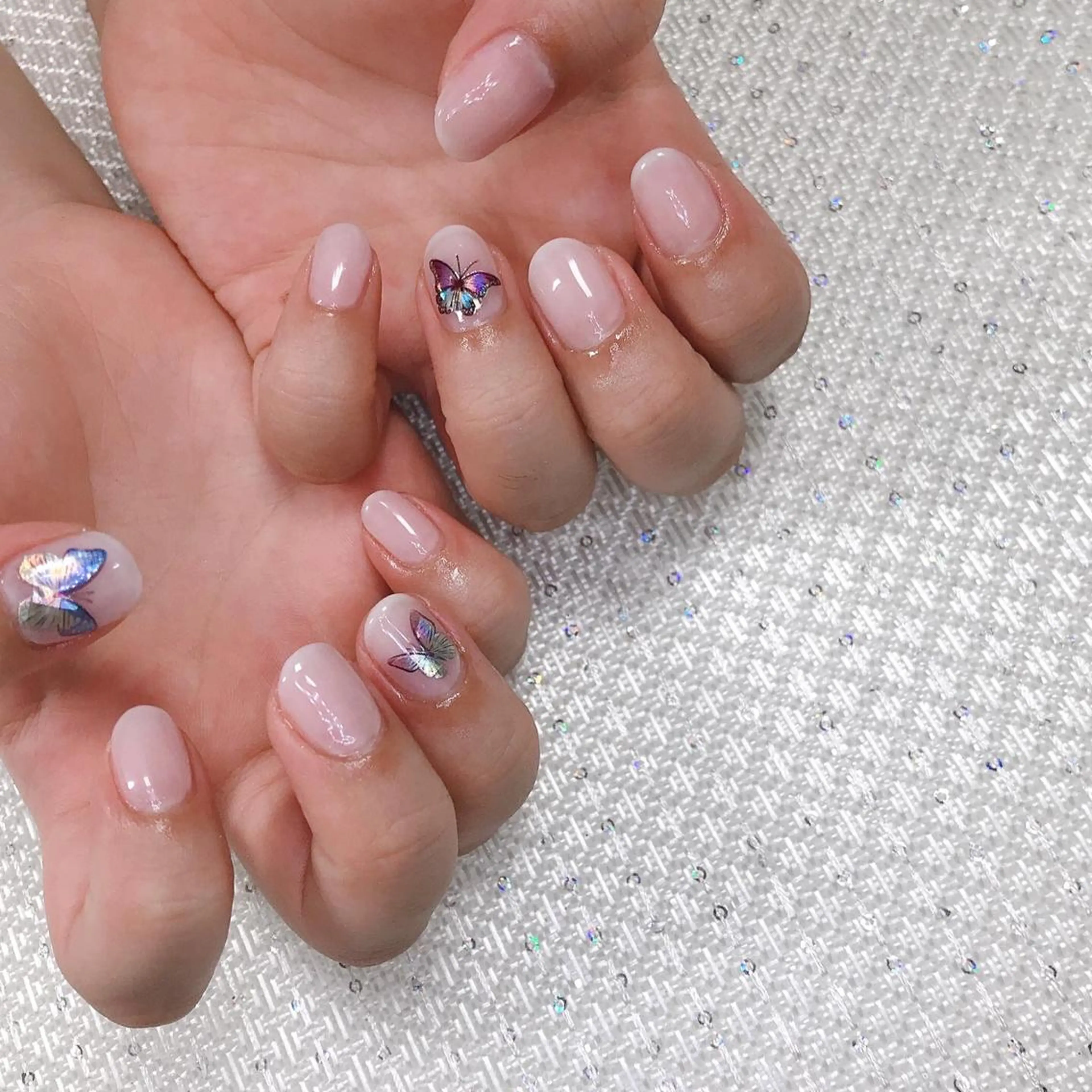 ネイル アートネイル 韓国ネイル 大理石ネイル(マーブル) ミラーネイル ニュアンスネイル ハンドネイル MoonLight MIHOのネイルデザイン