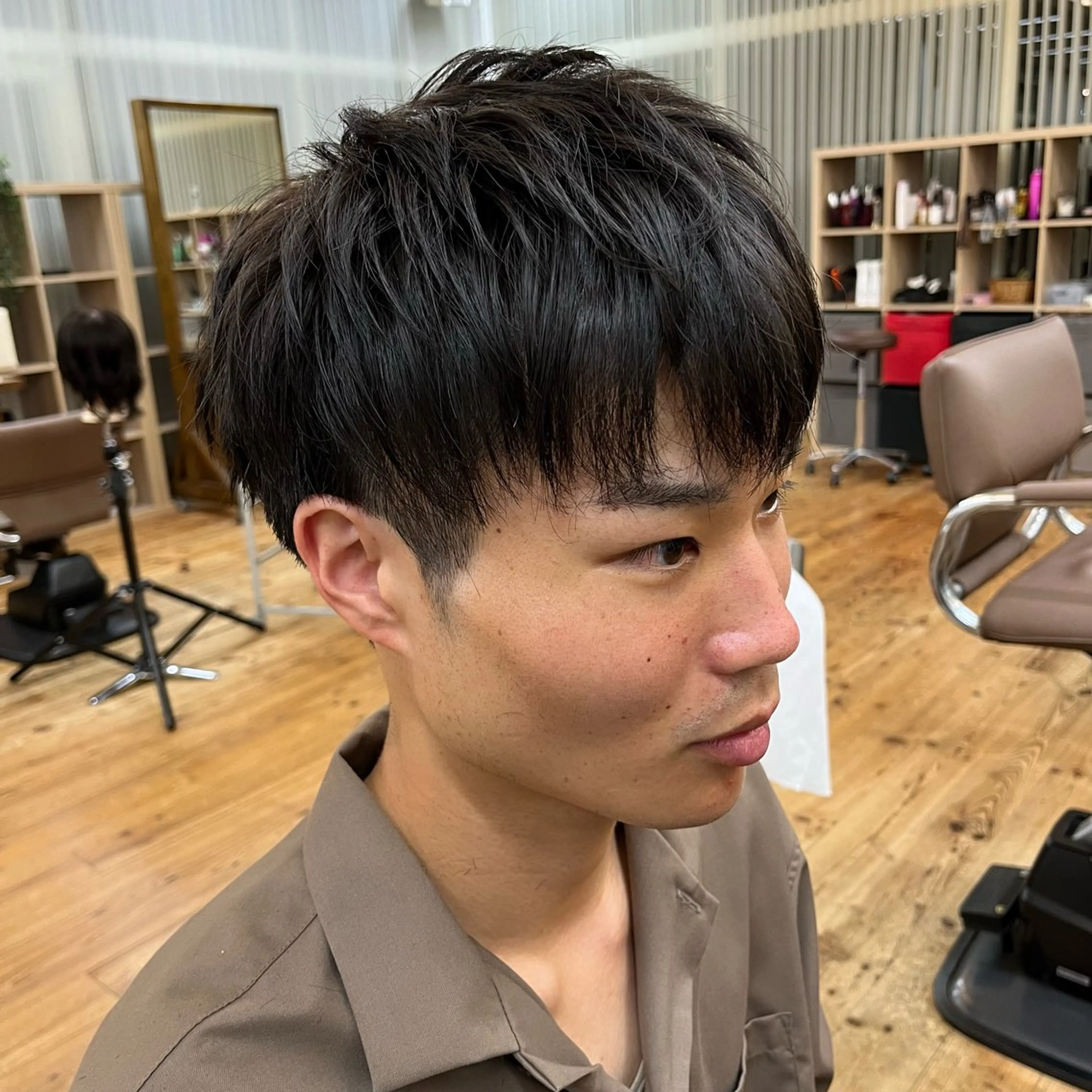 メンズカット＋パーマ＋眉カットの写真