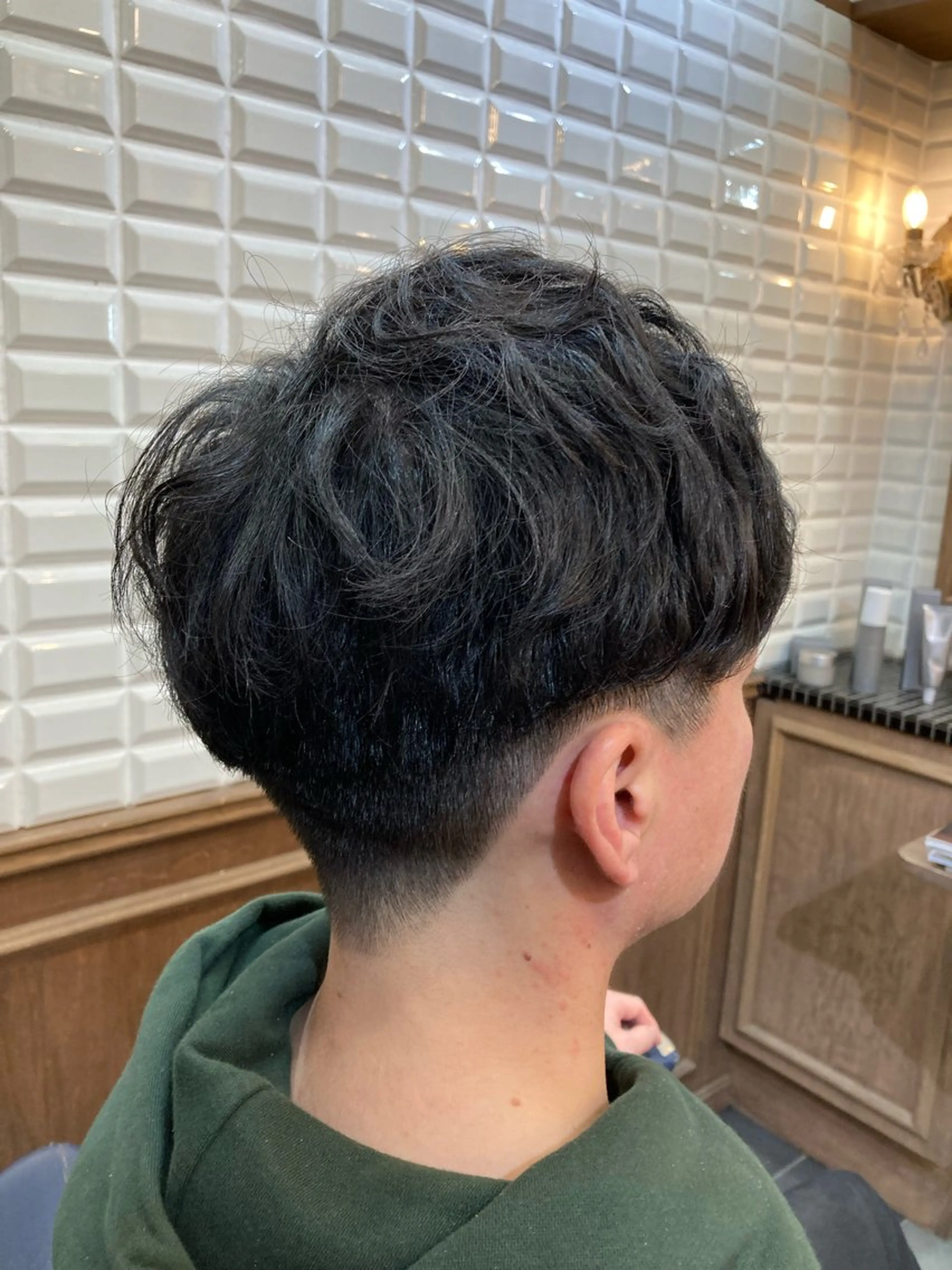 ショート メンズ メンズパーマ 刈り上げ ルピナス中田店長 山口大地のヘアスタイル