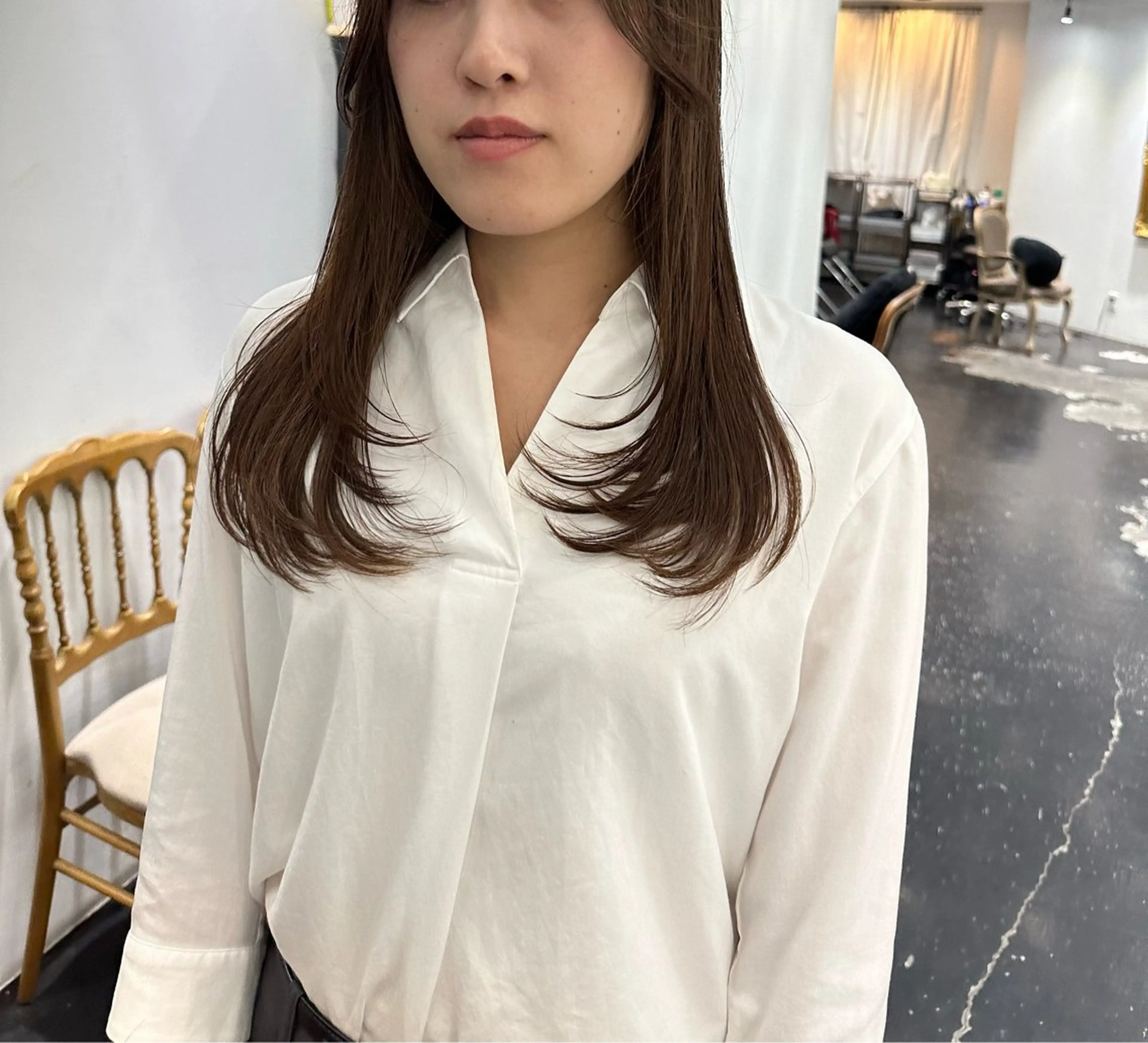 セミロング レイヤーカット REAL 心斎橋所属・ブリーチ/ベージュ /natsumiのヘアスタイル