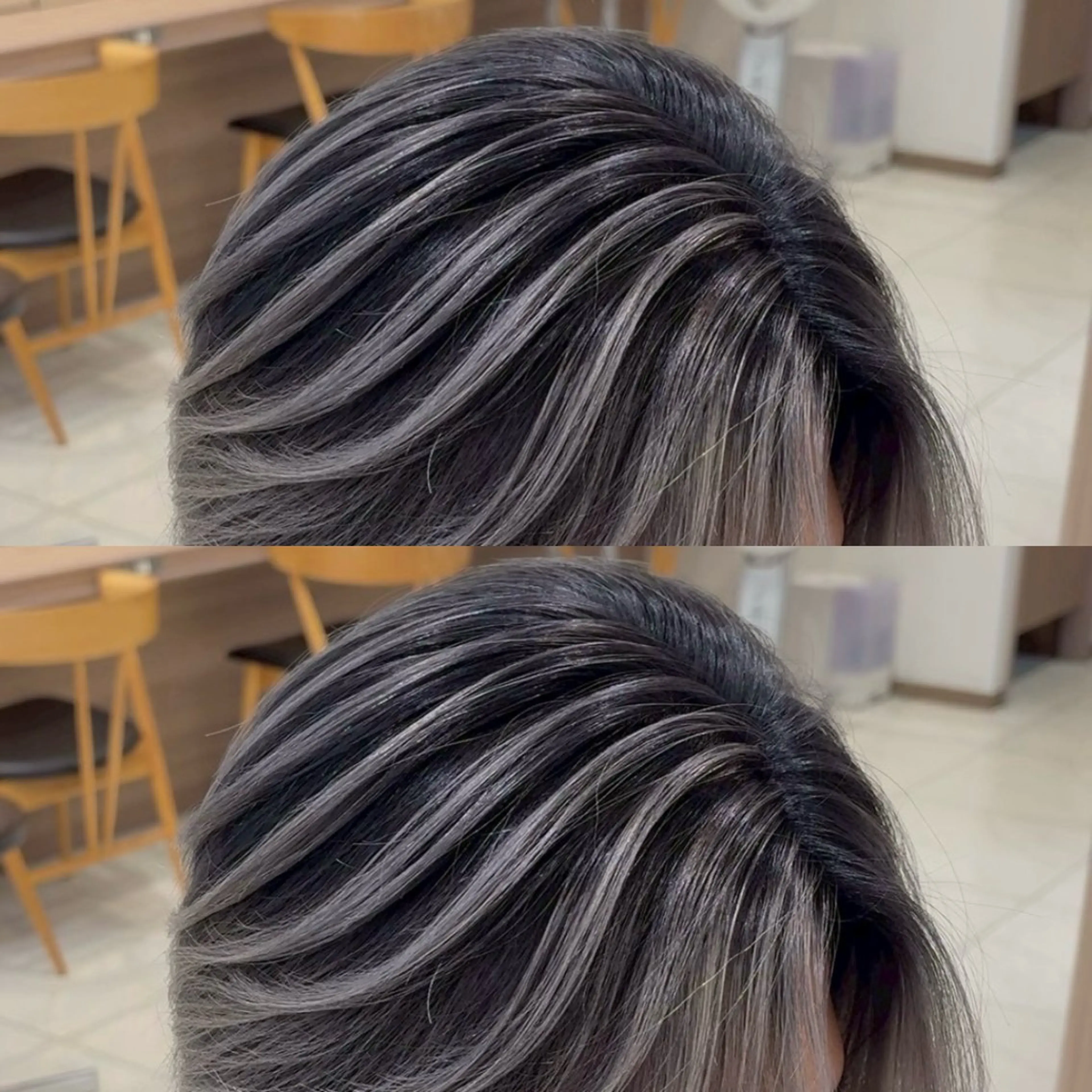 ミディアム カラー メンズ メンズハイライト ハイライトカラー ハイライト カット ヘアカラー メンズハイライト × perm Runoのヘアスタイル