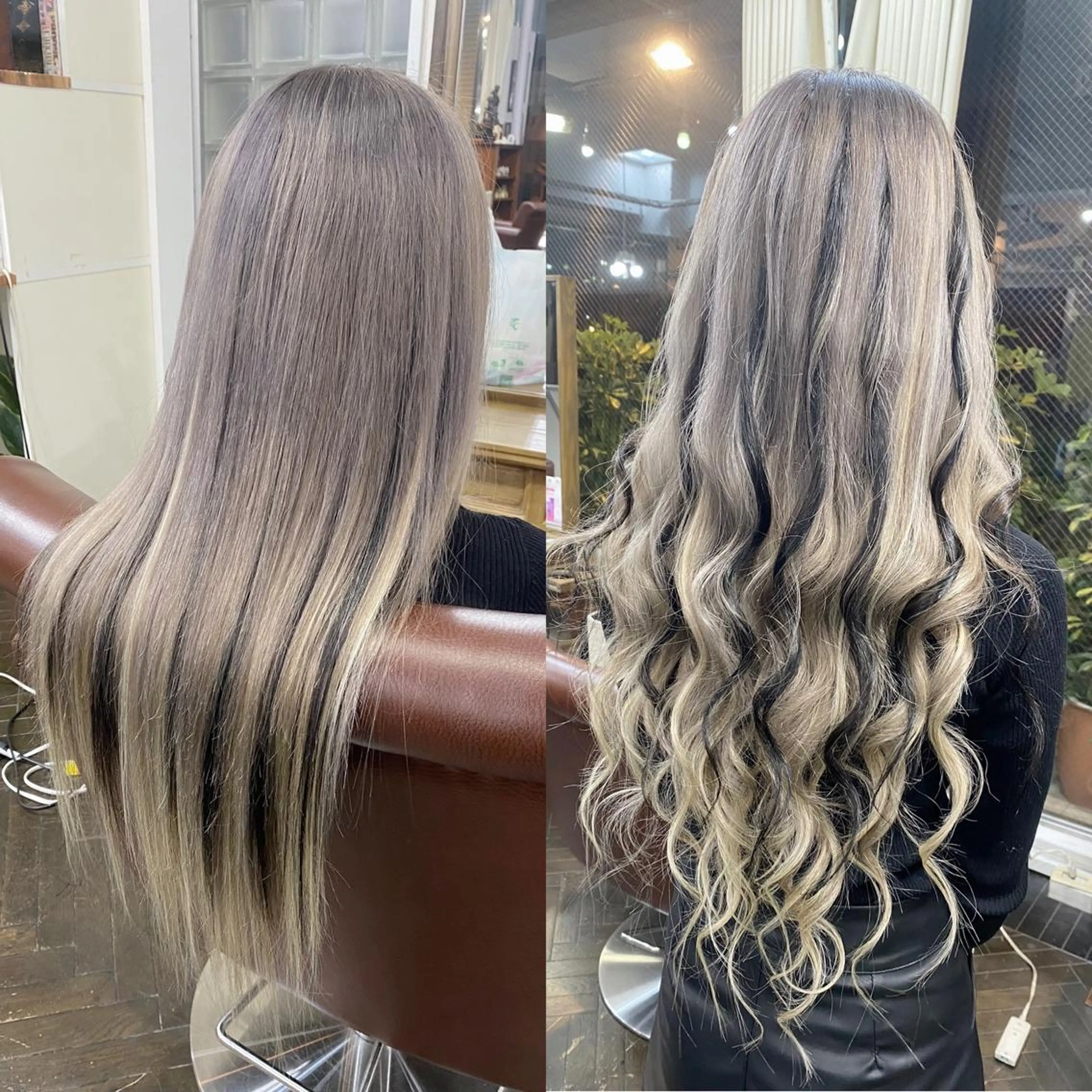 ロング カラー メッシュ モモカ/ハイトーン /バレイヤージュのヘアスタイル