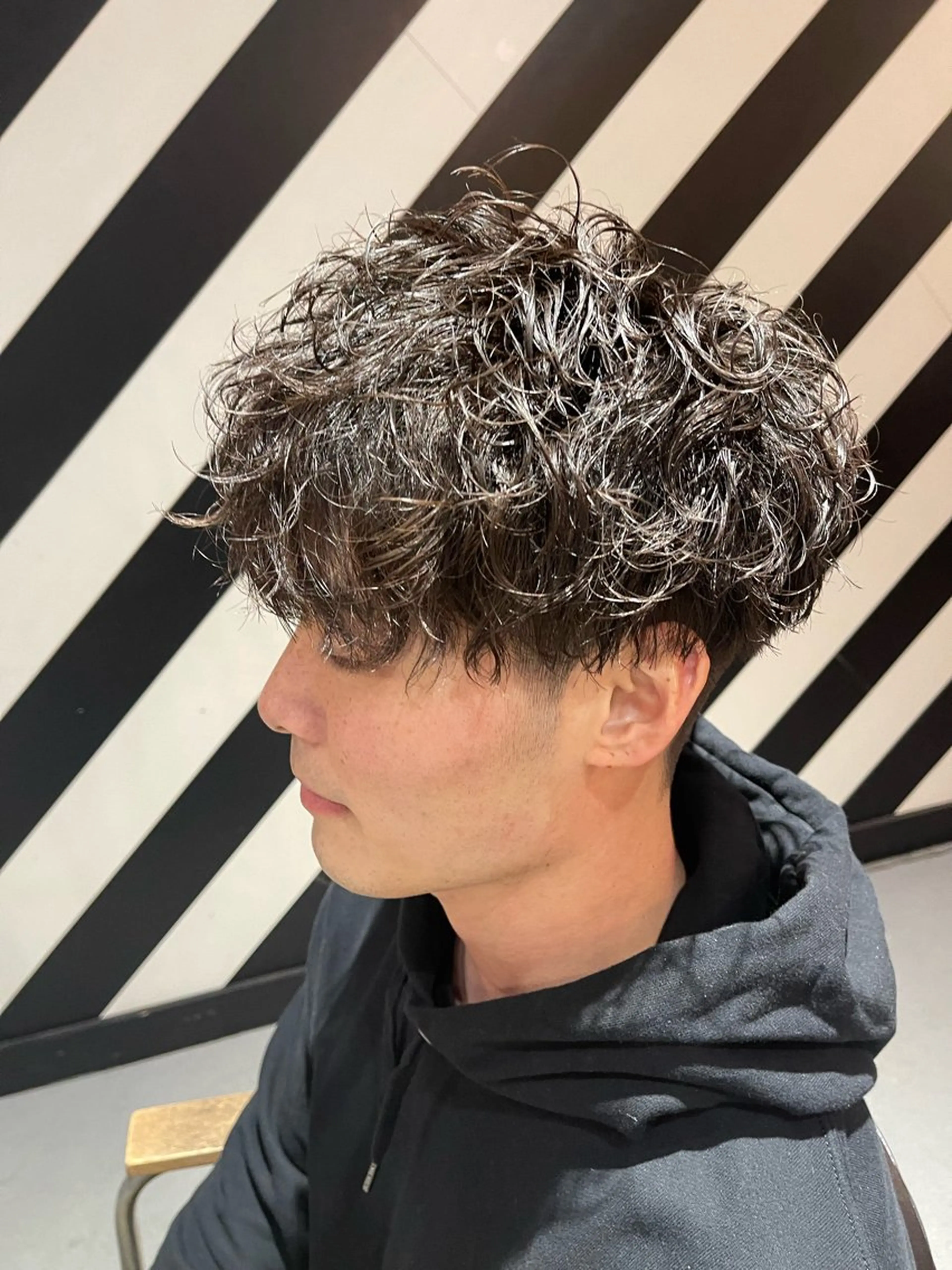 パーマ メンズ 吉田 剛のヘアスタイル