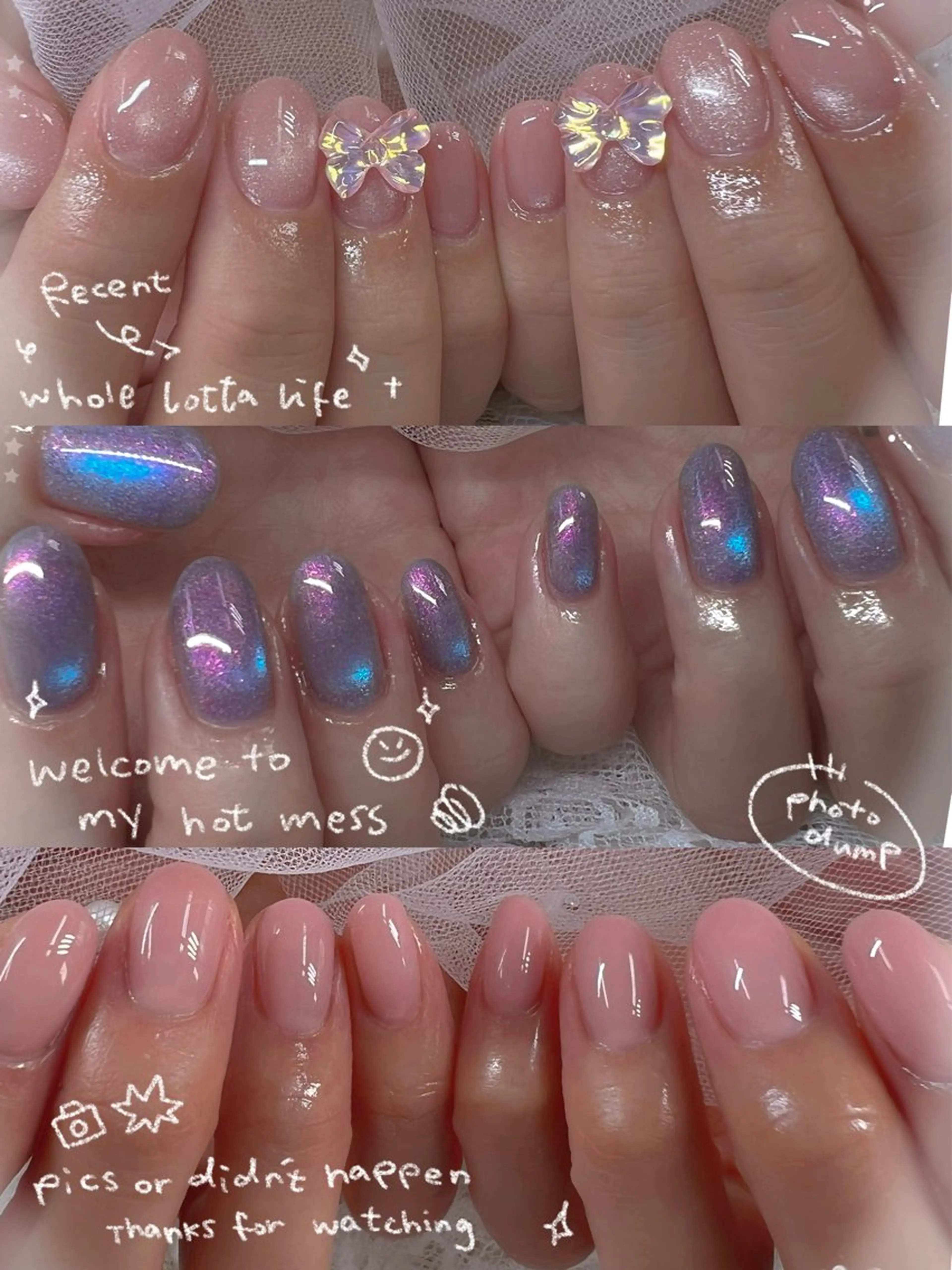 ネイル チークネイル フレンチネイル ガーリー ガラスフレンチ グラデーション ハンドネイル ハンドケア Chill Nailsalonのネイルデザイン