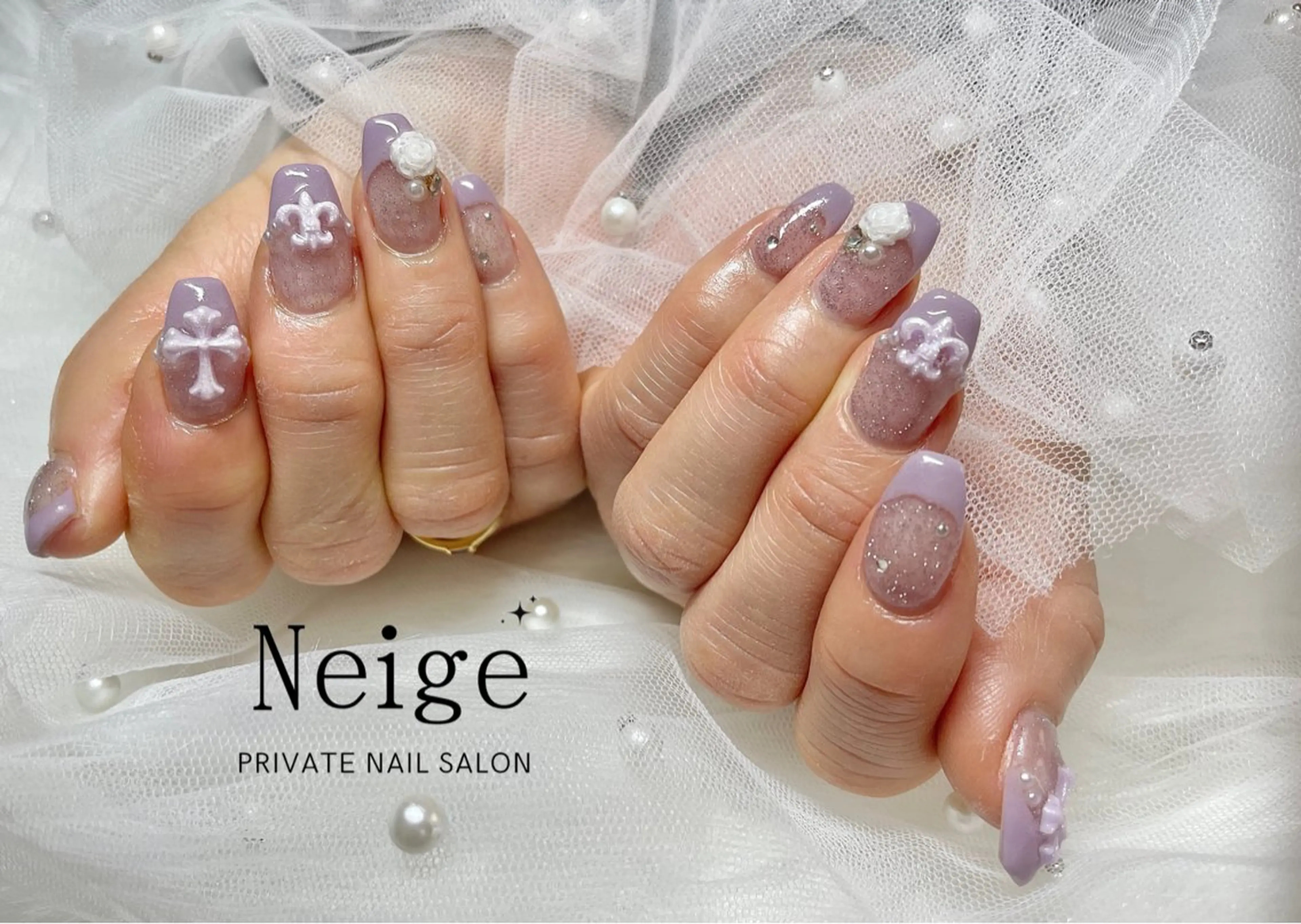 ネイル ハンドネイル Neige‪𓂃ai ＊梅津 / 松尾のネイルデザイン