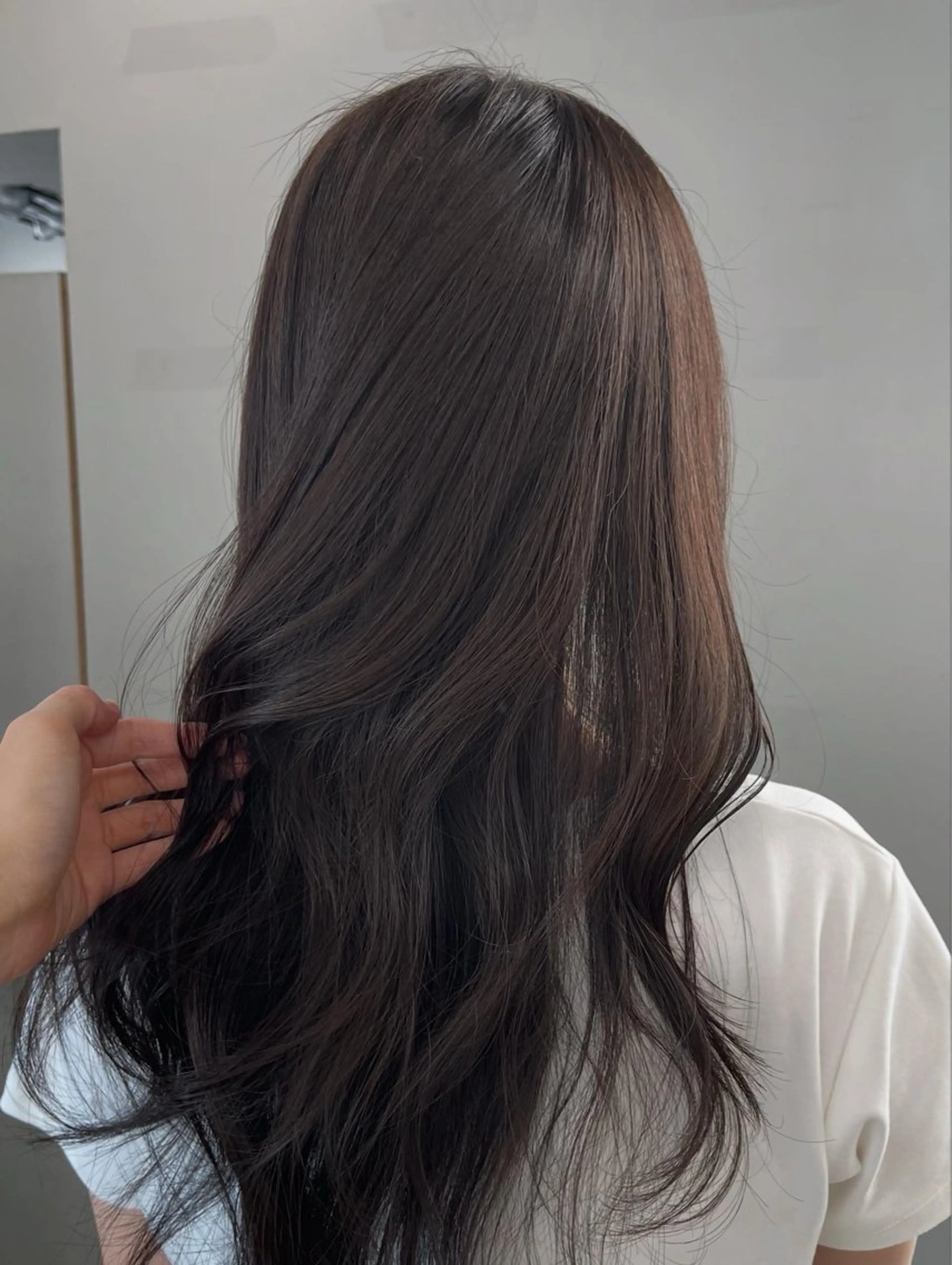 ロング カラー ヘアカラー トリートメント 愛莉/ラベンダー/ ベージュ/ブラウンのヘアスタイル