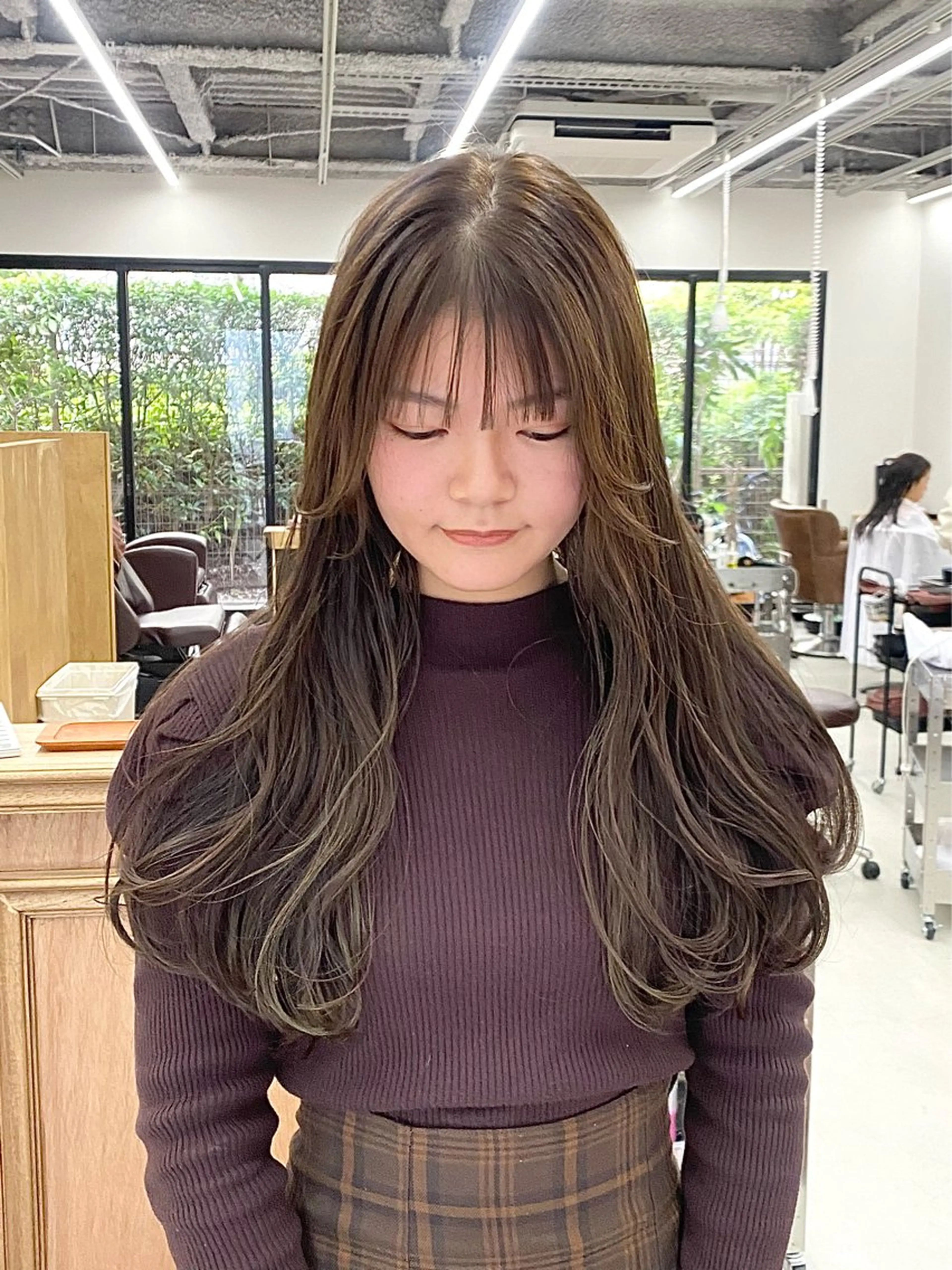 ロング カラー ヘアアレンジ ベージュカラー 顔周りカット カット ヘアカラー トリートメント ハル🌸柔色/ ブリーチなし/艶髪のヘアスタイル