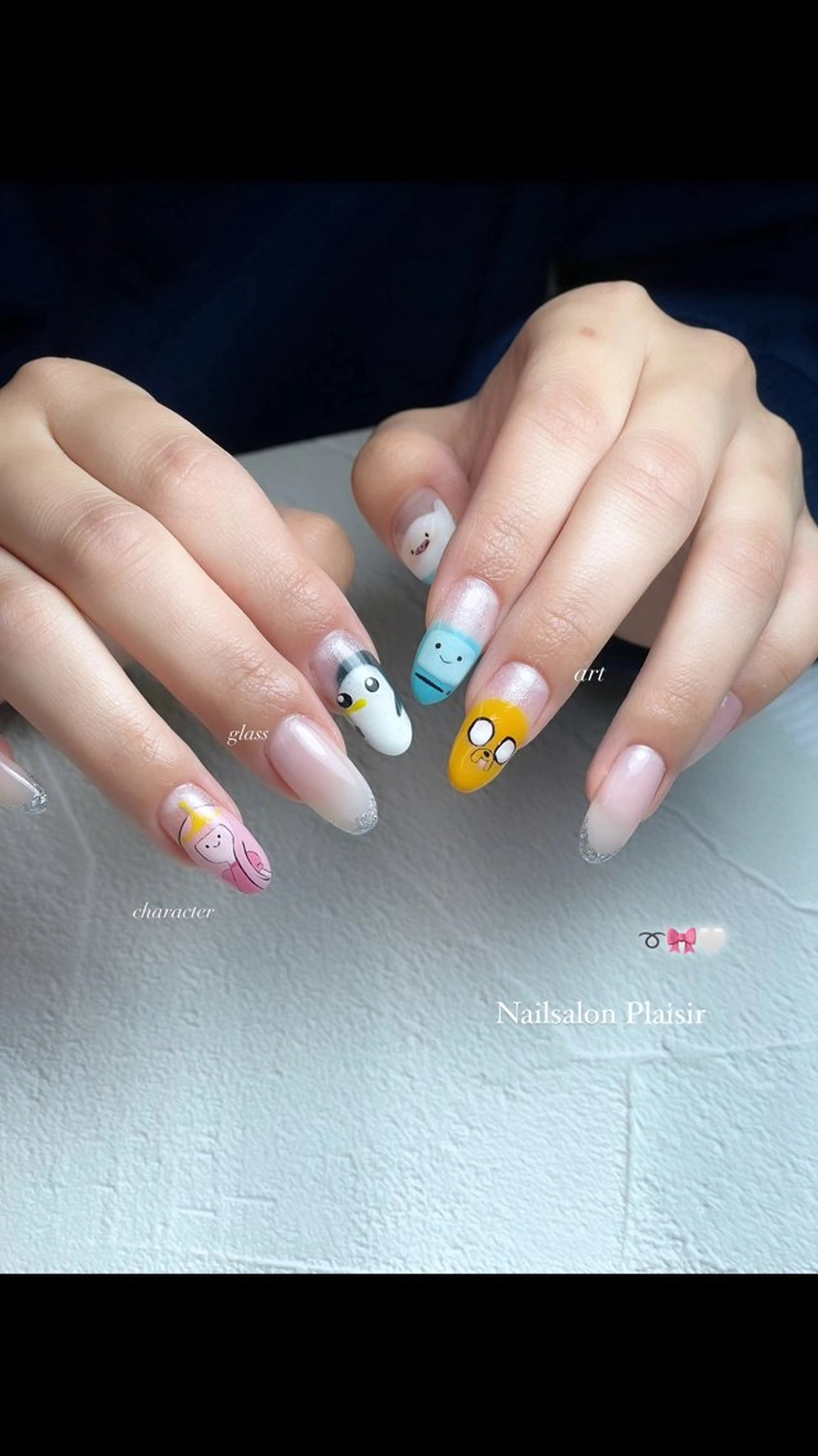 ネイル アートネイル チークネイル ジェルネイル ハート キラキラネイル Plaisir beautyのネイルデザイン