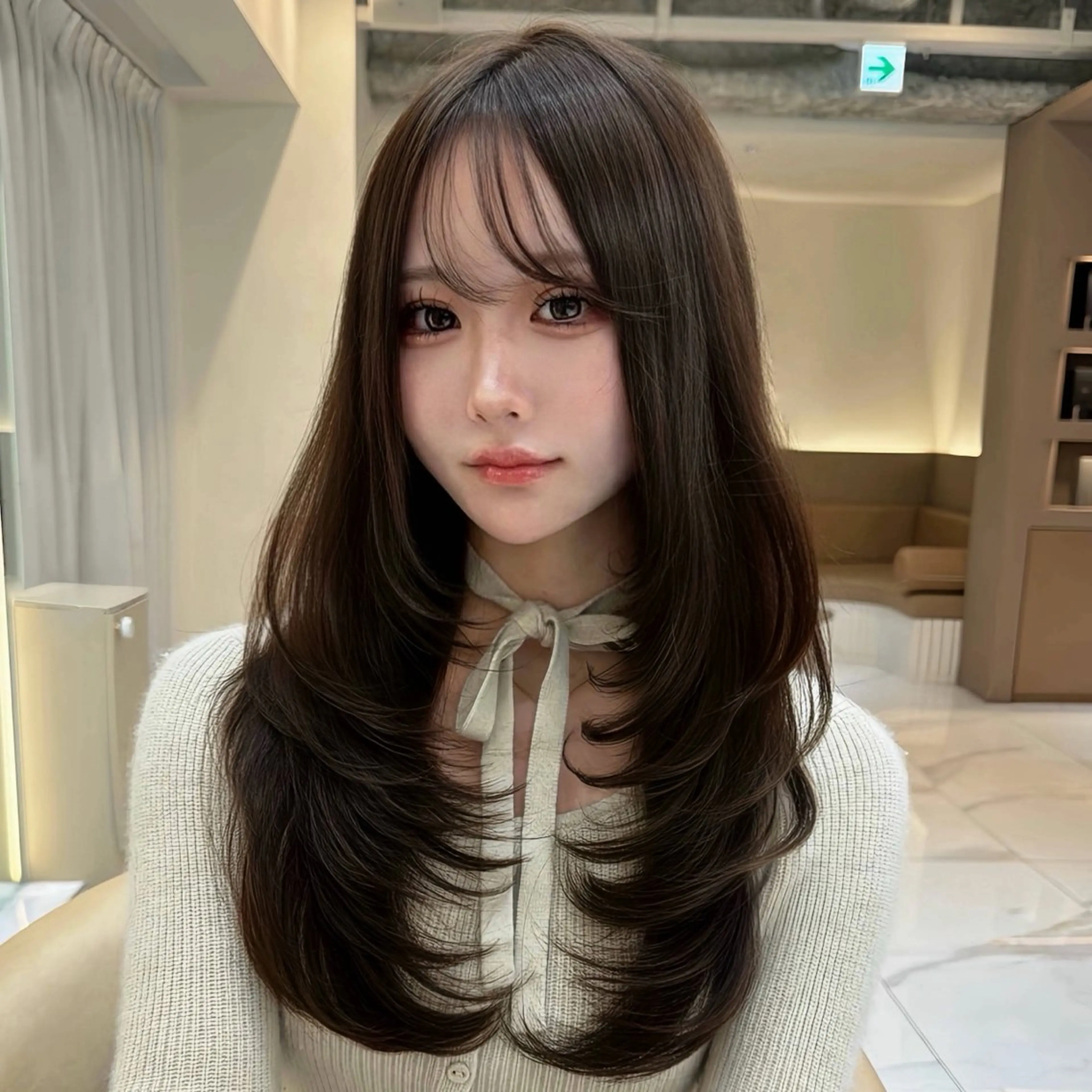 【学生限定🎀】韓国風ロングレイヤーカット🦋🌷+3stepトリートメント🦋🦋の写真