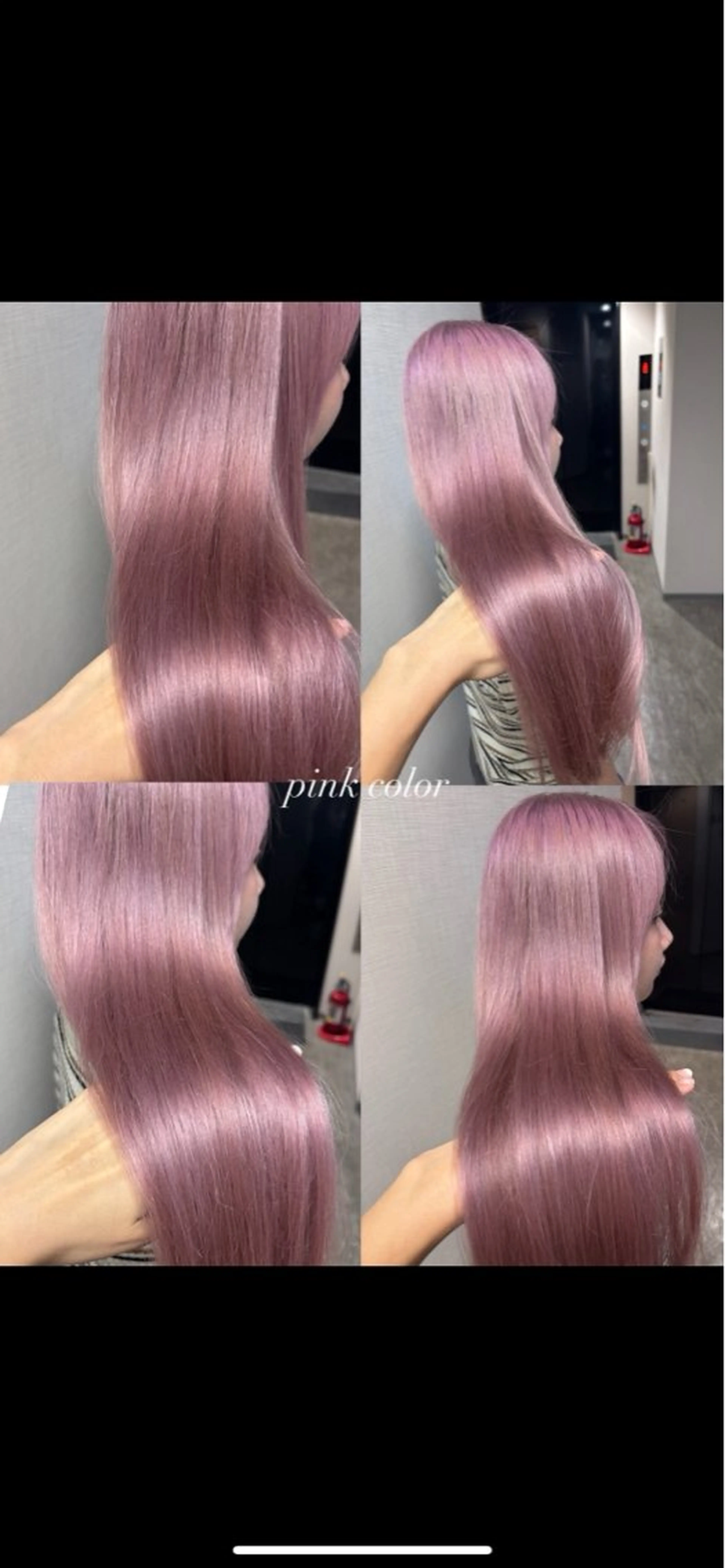 ロング カラー ブリーチ ピンクカラー ヘアカラー 松井那津子 /ハイライトブリーチのヘアスタイル