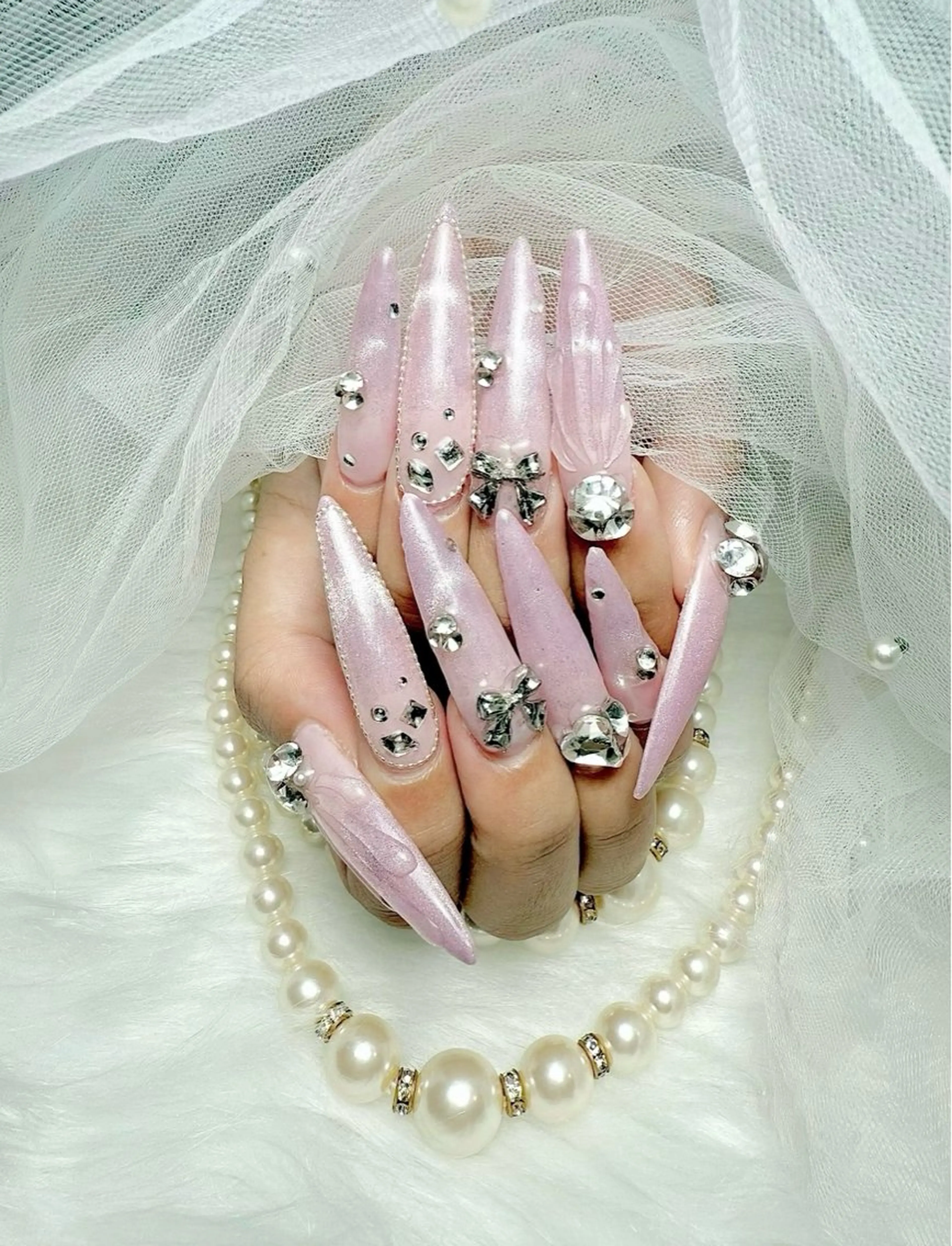 ロング ハンドネイル Conjunim MAMI🎀✨のネイルデザイン