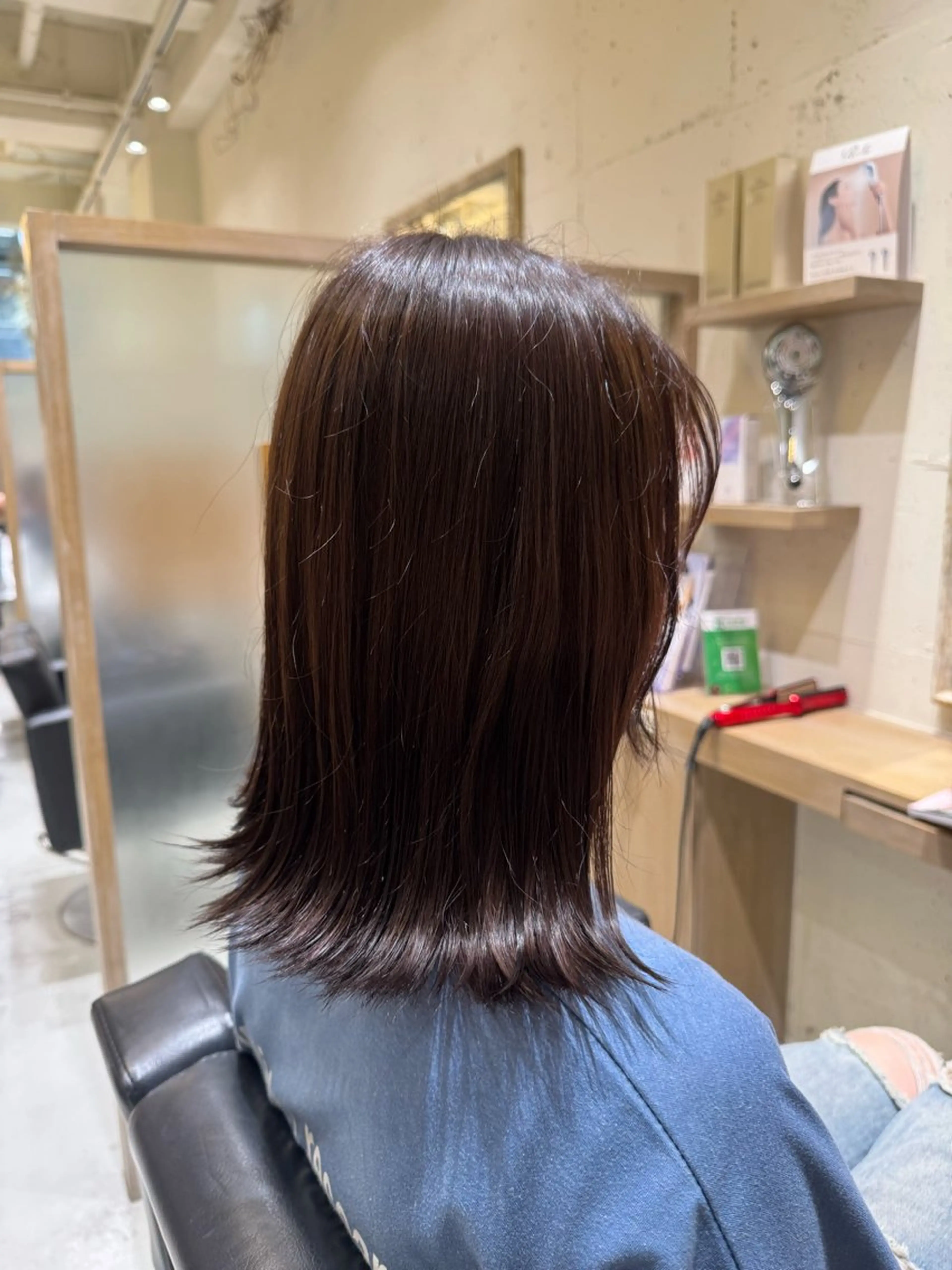 ミディアム トリートメント ヘアカラー トリートメント 縮毛矯正/透明感艶 カラー/暖色/miuのヘアスタイル