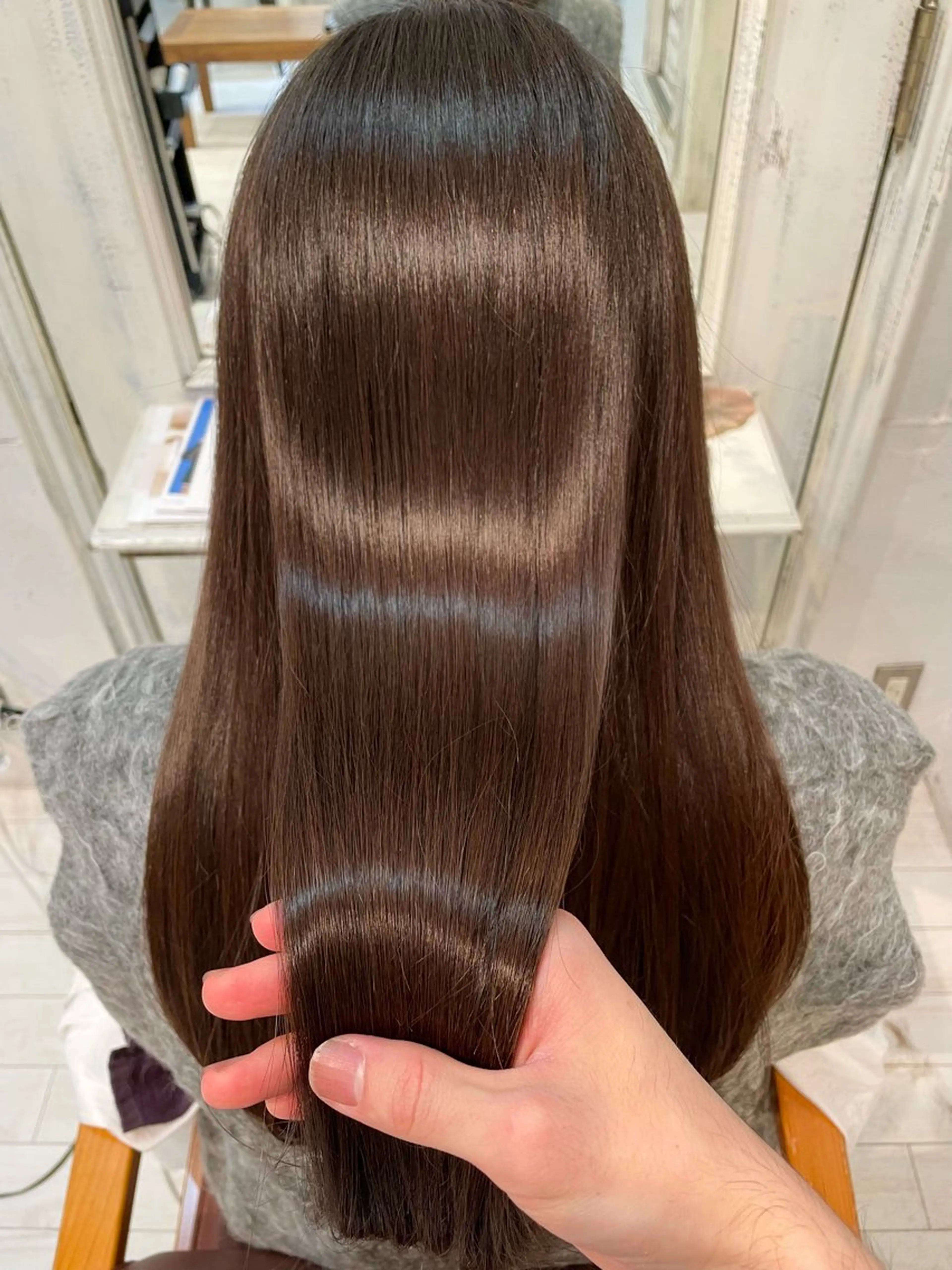 ロング 縮毛矯正 髪質改善／ブリーチ 宮武　湧斗のヘアスタイル