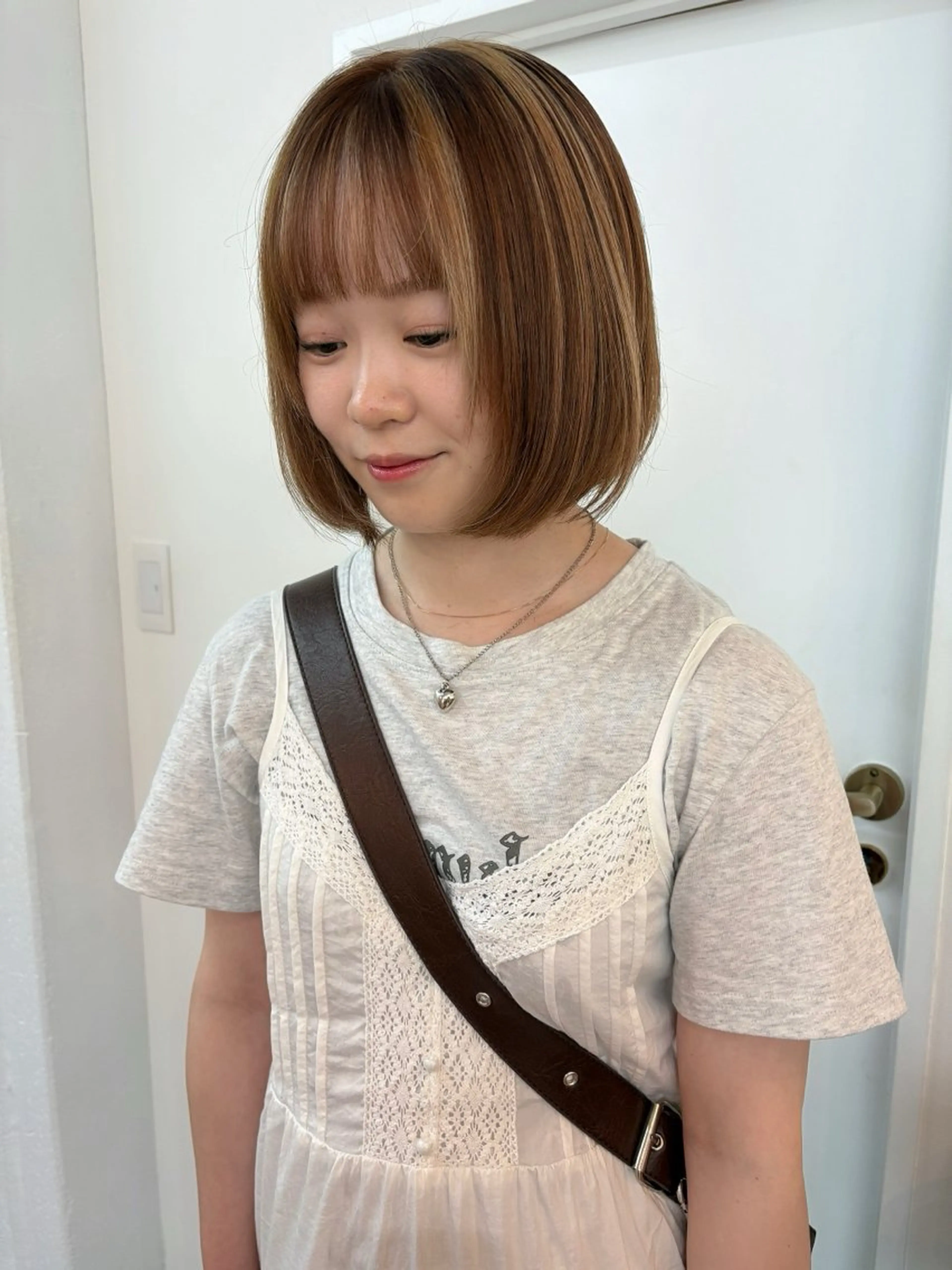 ミディアム カラー デザインカラー ヘアカラー ichika/福岡 /透明感カラー🤎のヘアスタイル