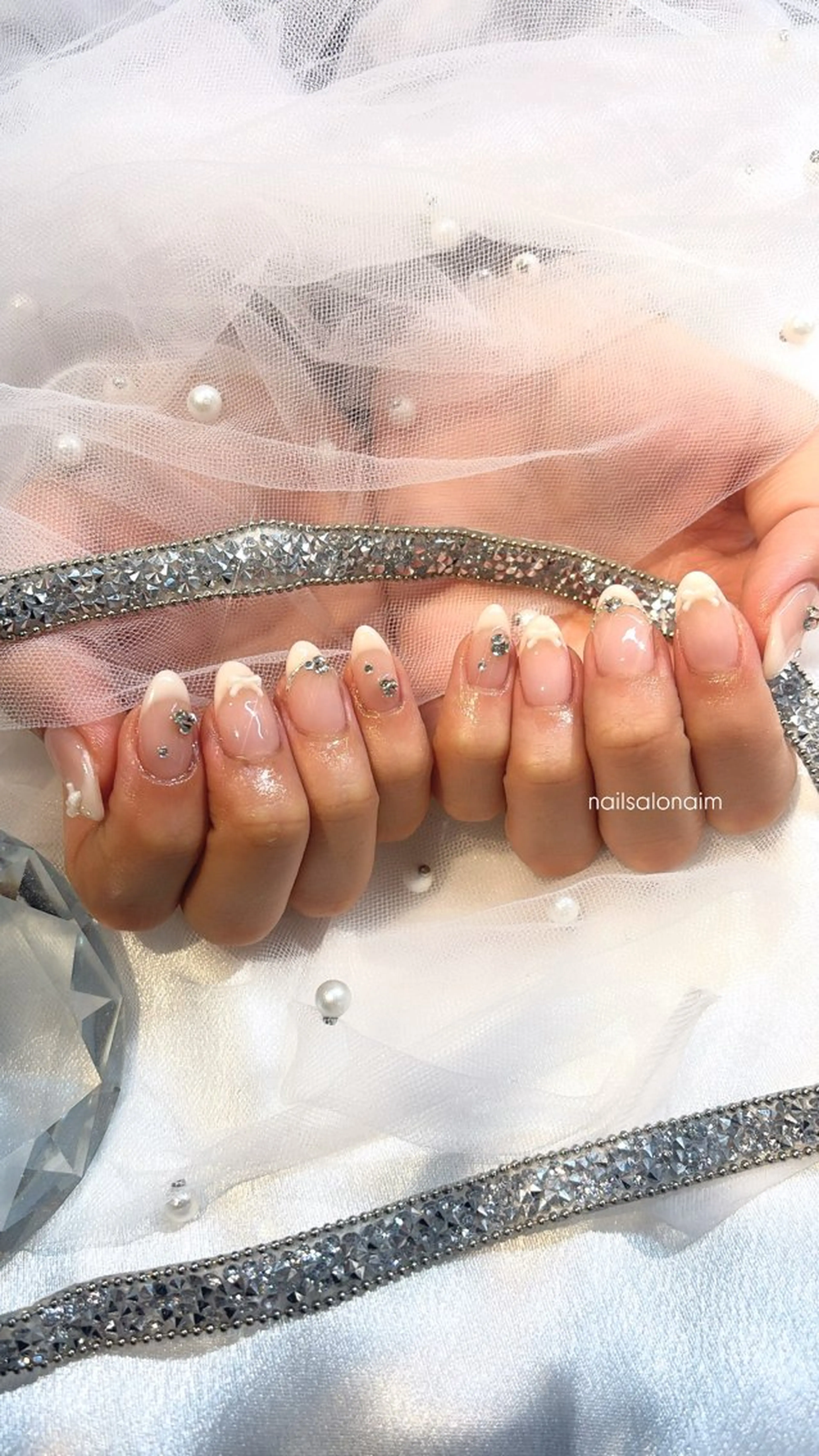 ネイル フレンチネイル ハンドネイル AIM 百夏のネイルデザイン